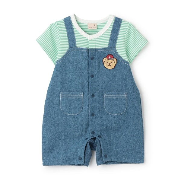 サロペ風半袖カバーオール