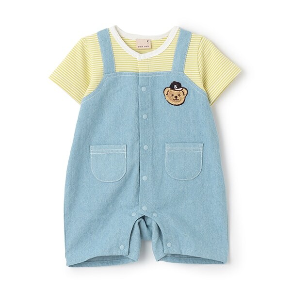 サロペ風半袖カバーオール