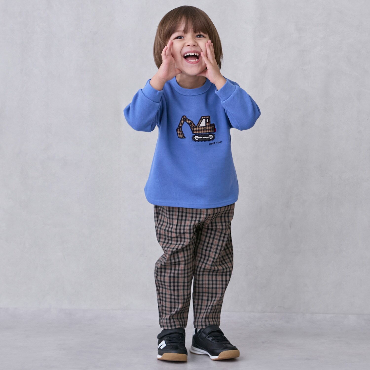 チェックストレッチパンツ