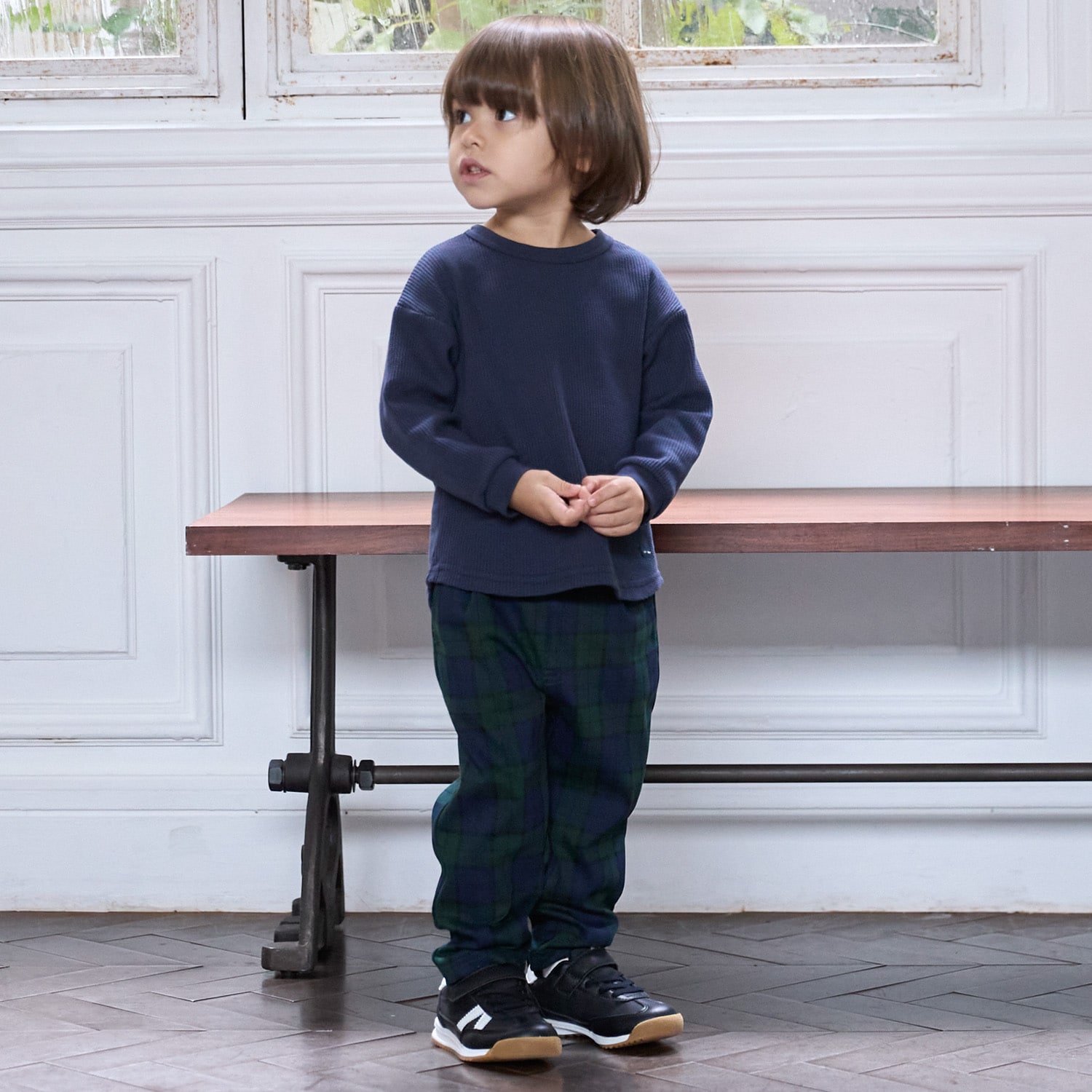 【スマイルシリーズ/防汚】BOYSタックパンツ