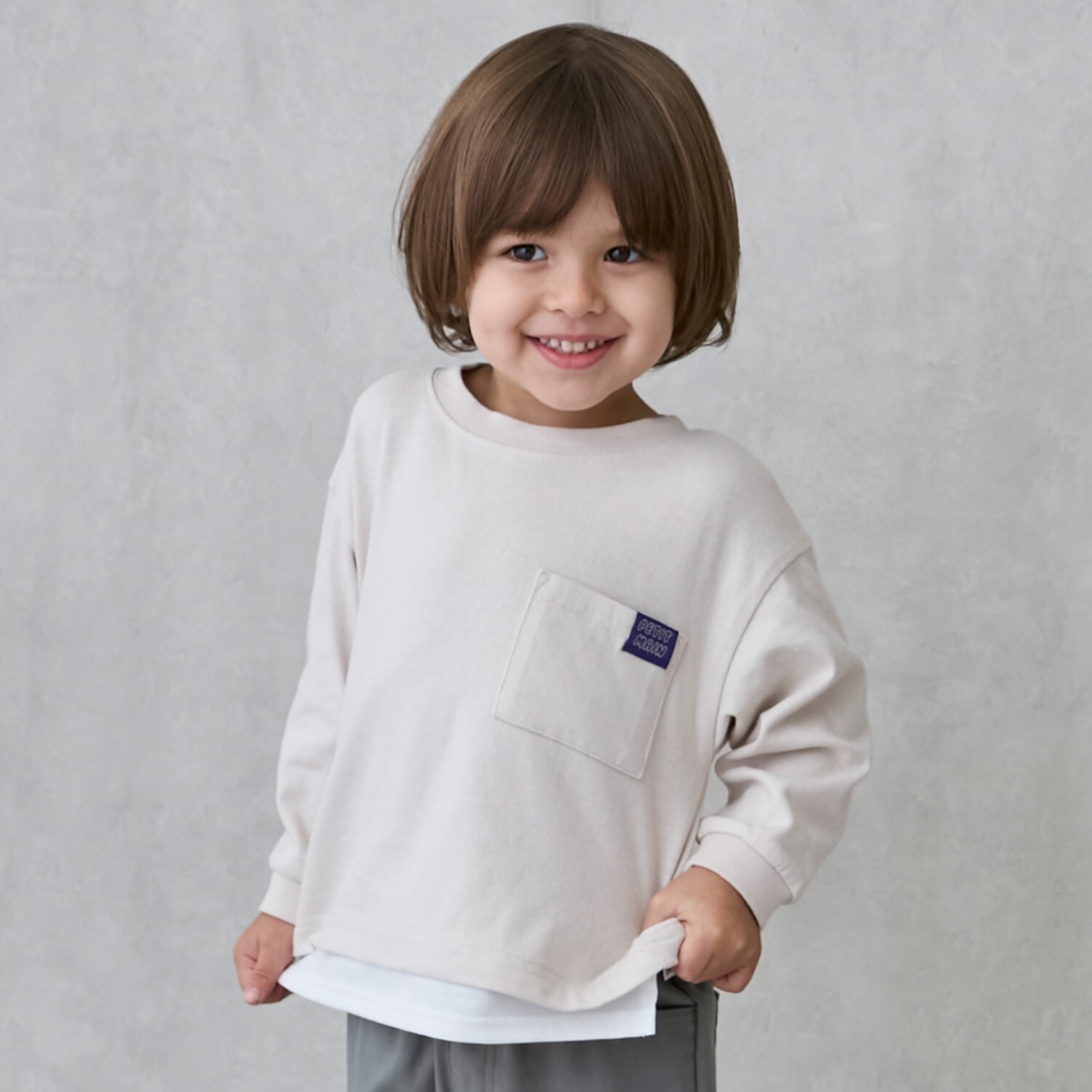 【GOODPRICE/食品防汚】裾レイヤード長袖T