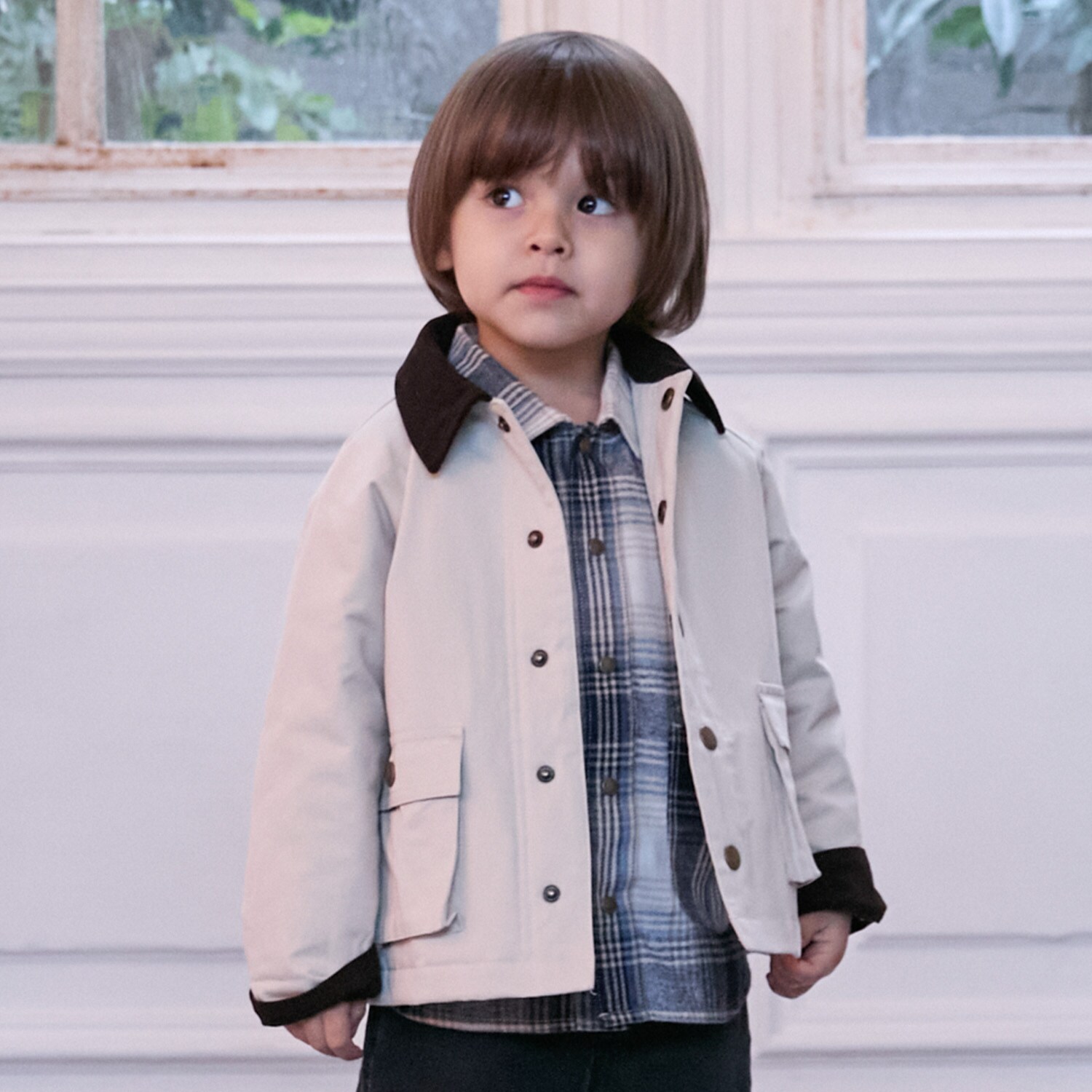 【リンク/洗える】ツイル中綿入りダスターコート