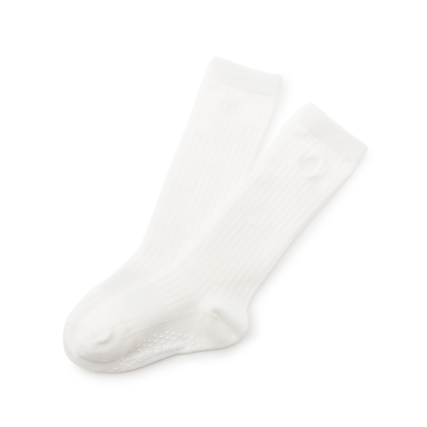 ワンポイント刺しゅうハイソックス