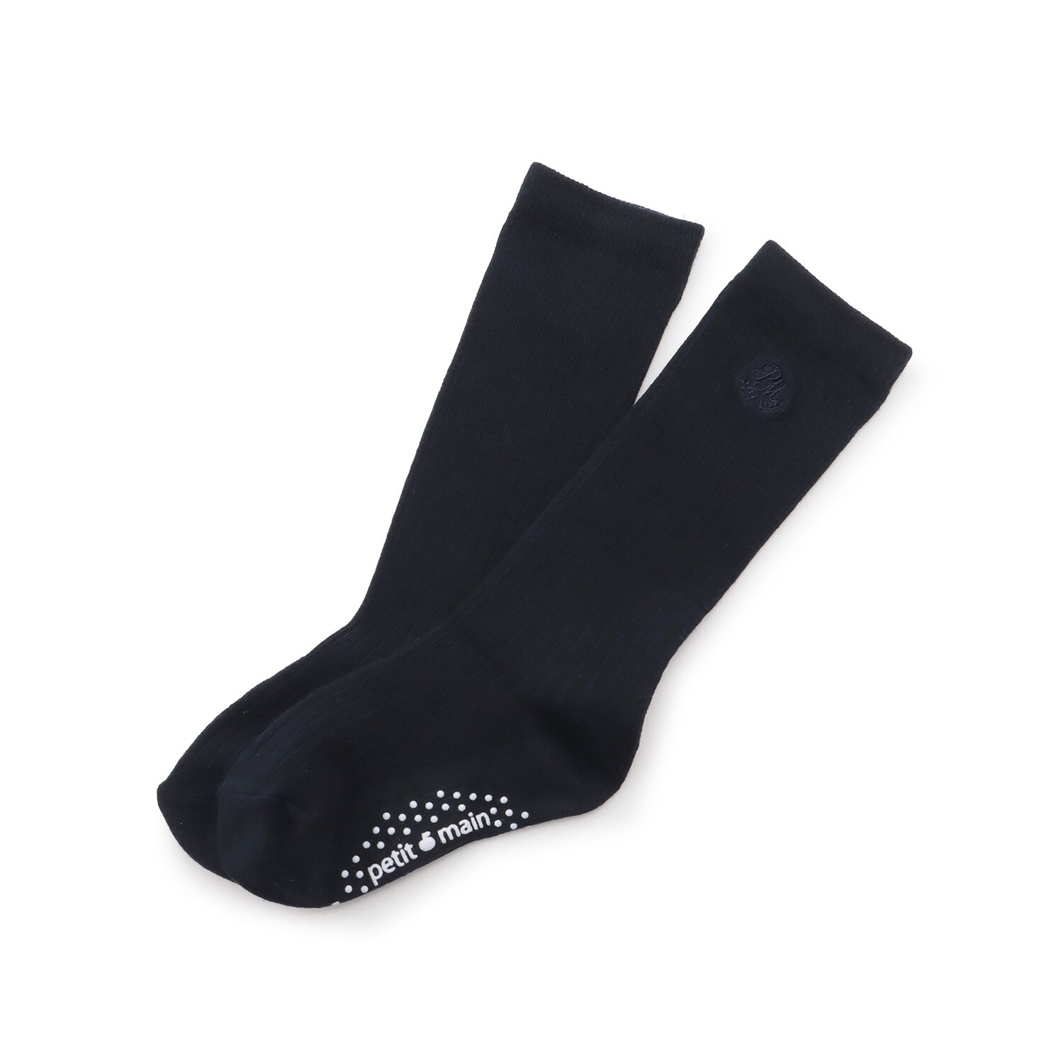 ワンポイント刺しゅうハイソックス