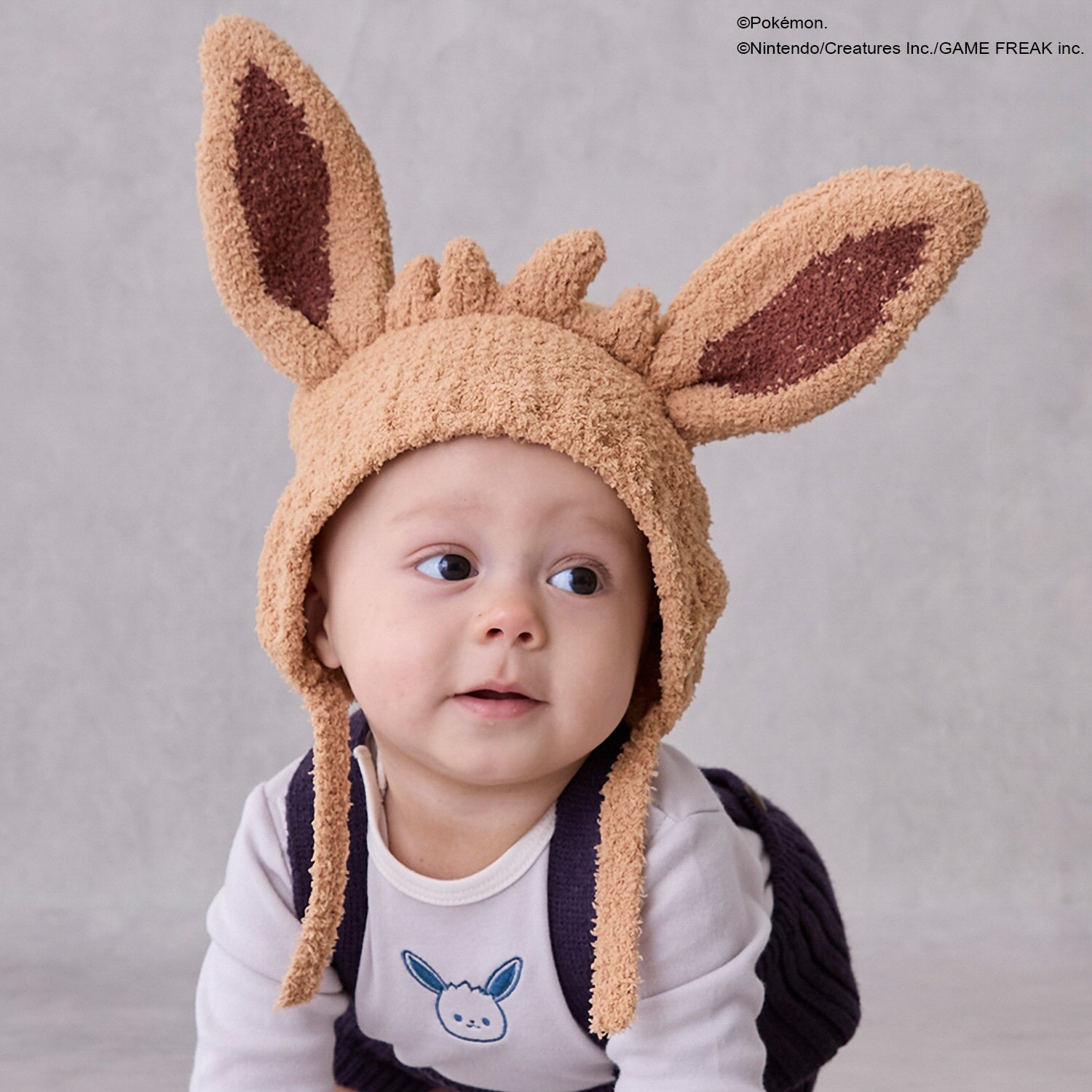 【モンポケ】耳付きニット帽