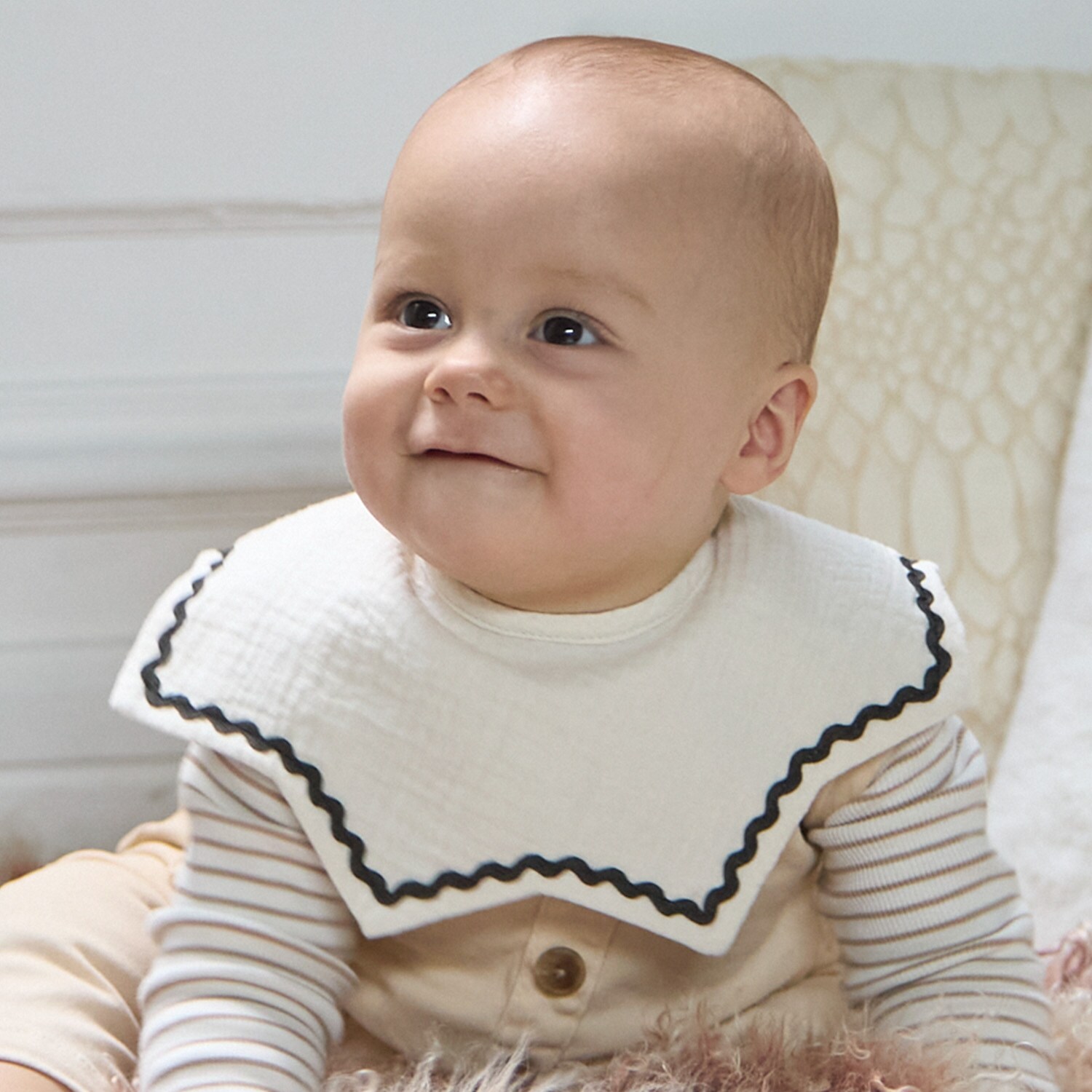 【防水】ライン入り星スタイ