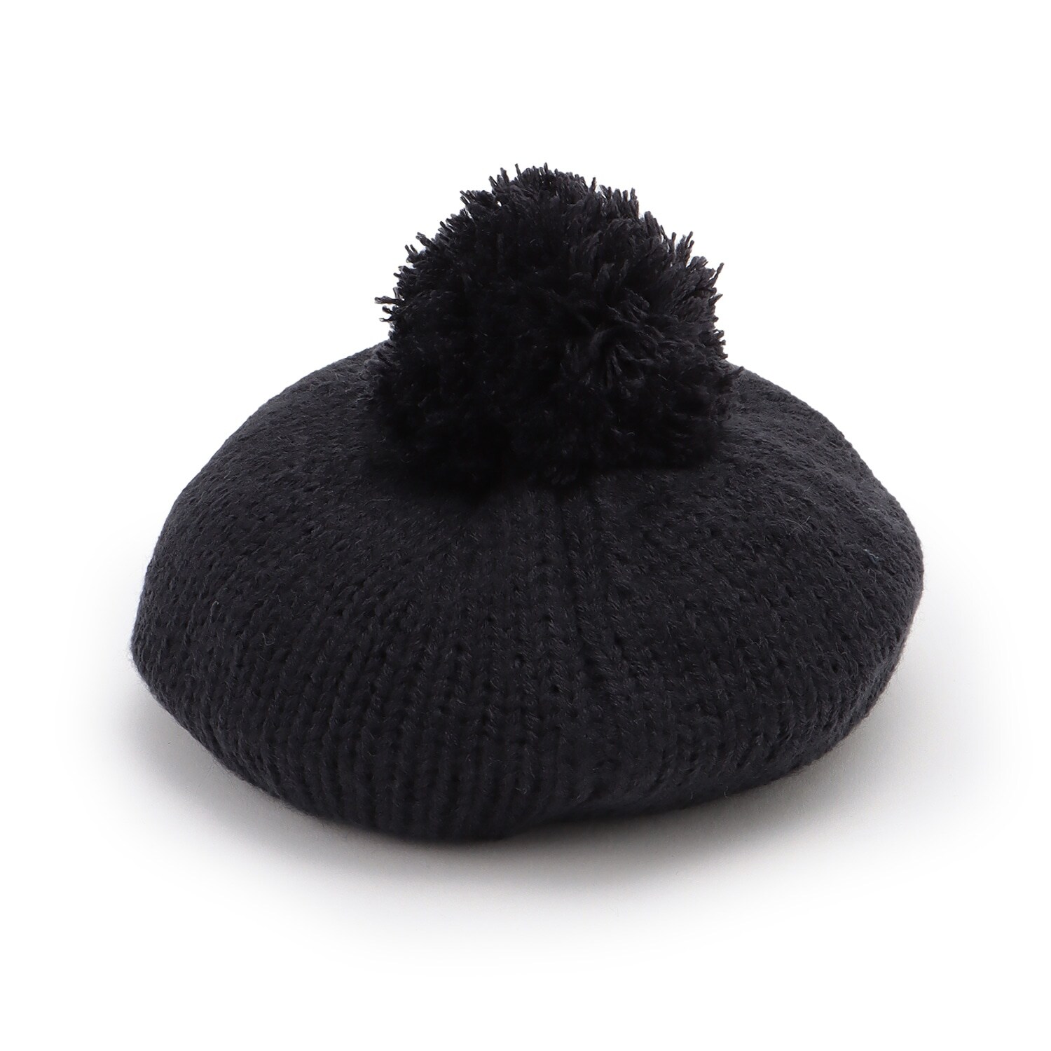ポンポンつきベレー帽