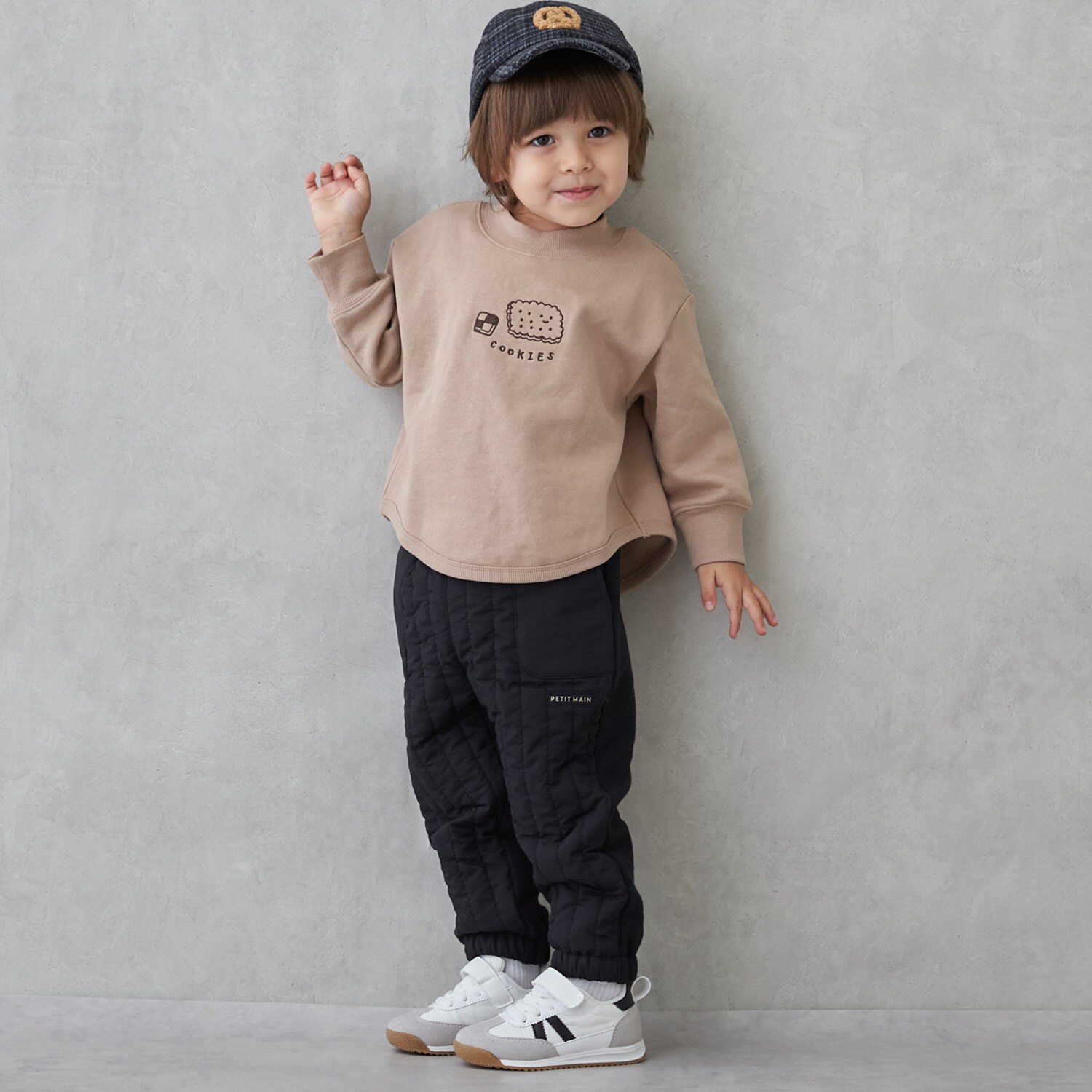 切り替えキルティングパンツ