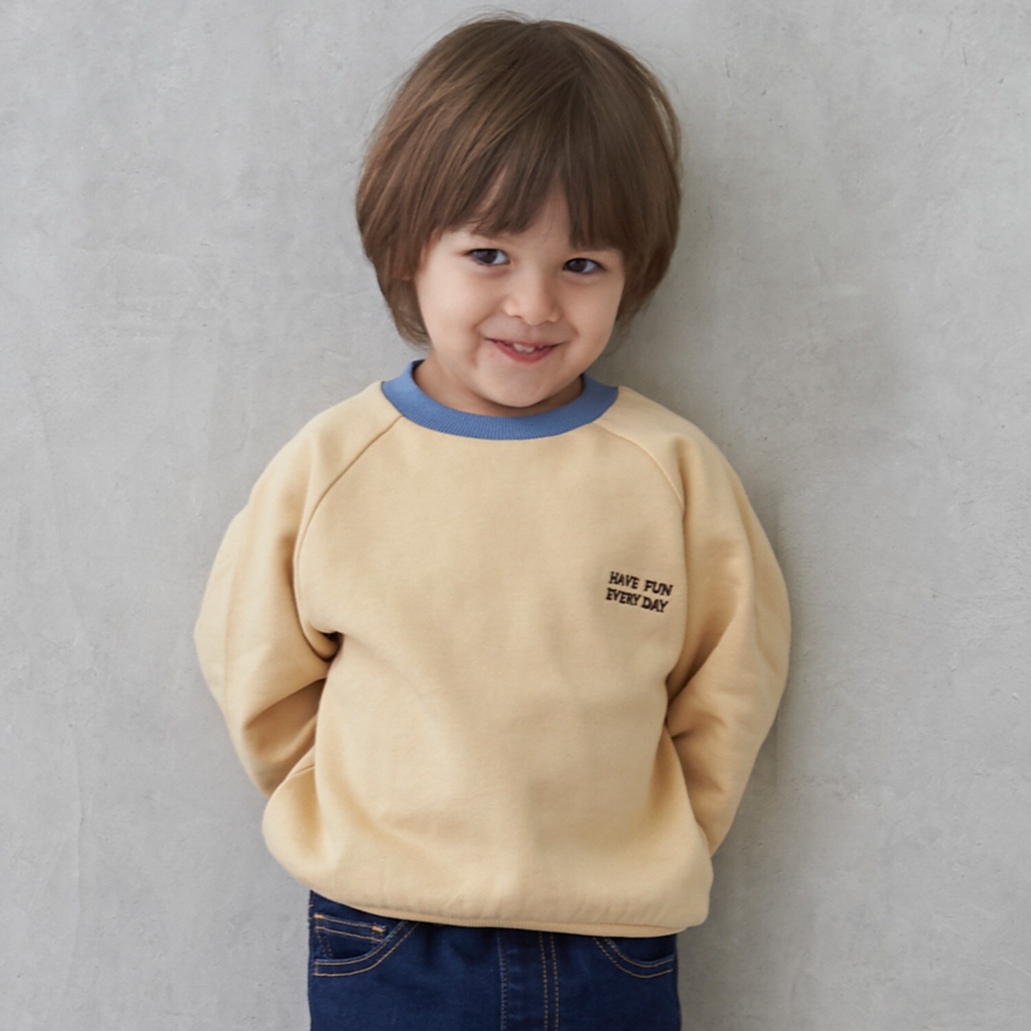 【GOODPRICE】裏起毛衿配色トレーナー