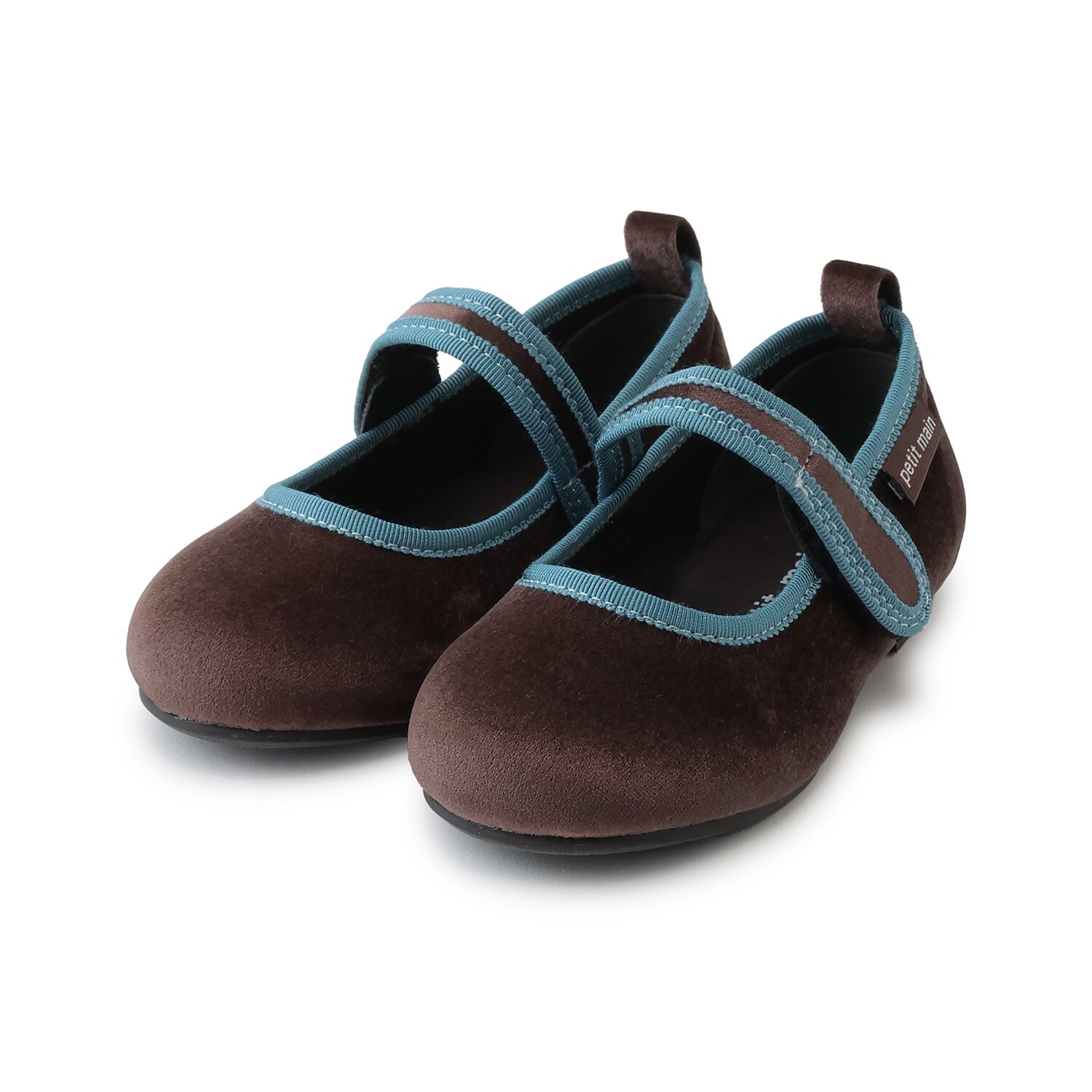 ワンストラップベロアシューズ