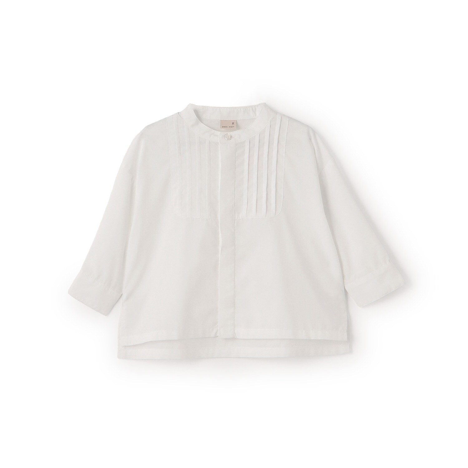 【セミフォーマル】ノーカラーシャツ