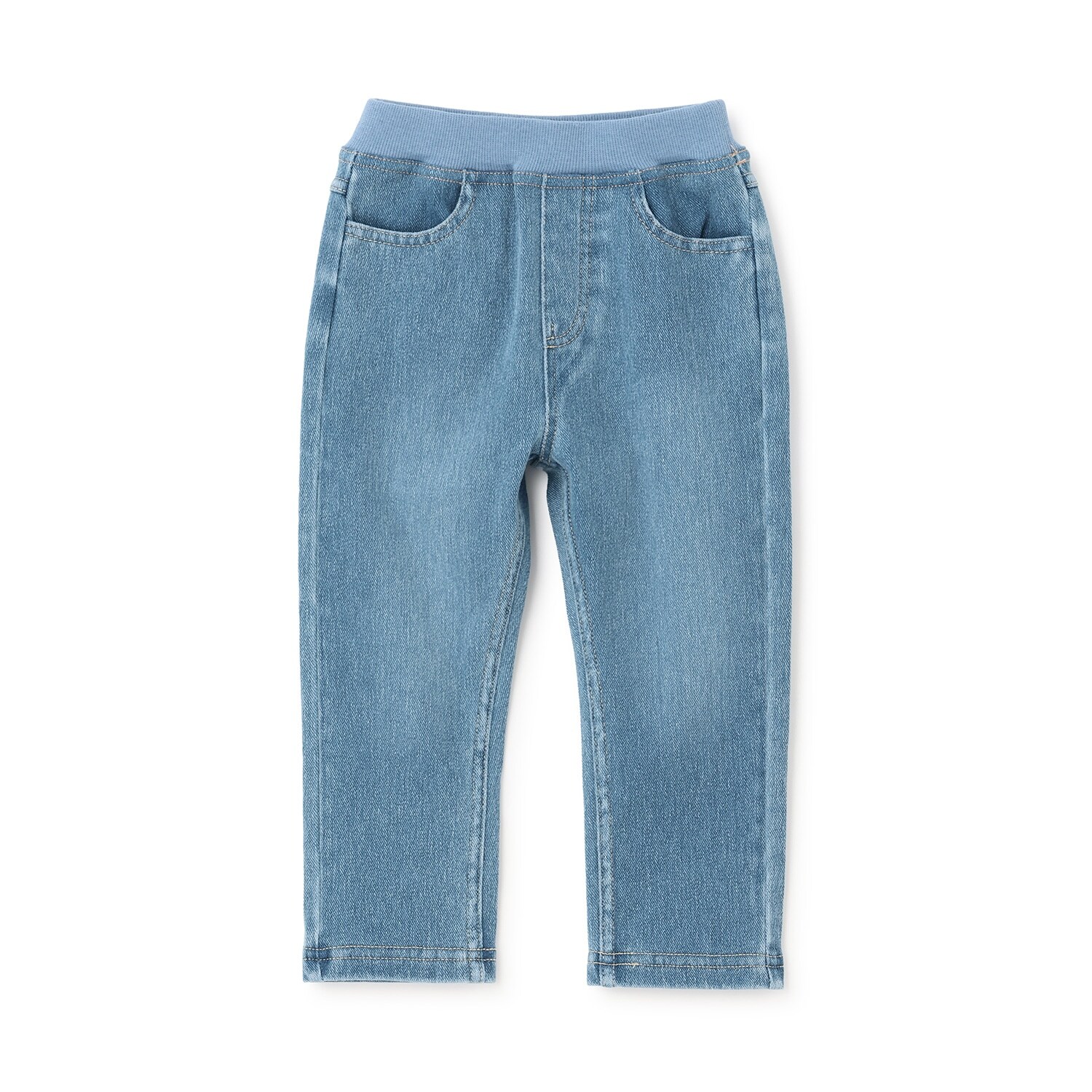 カットデニムロングパンツ