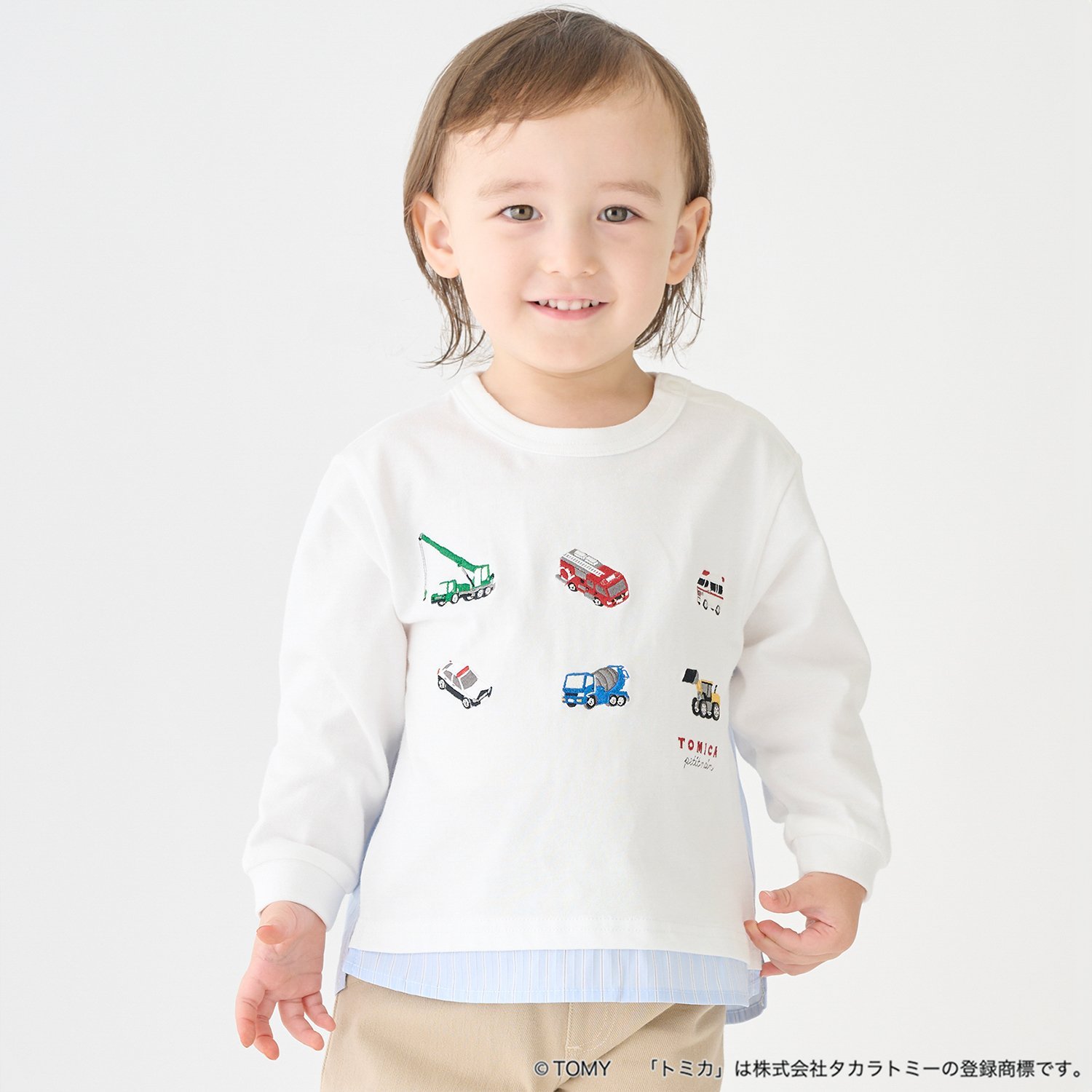 【TOMICA・ANIA】裾シャツ長袖Tシャツ