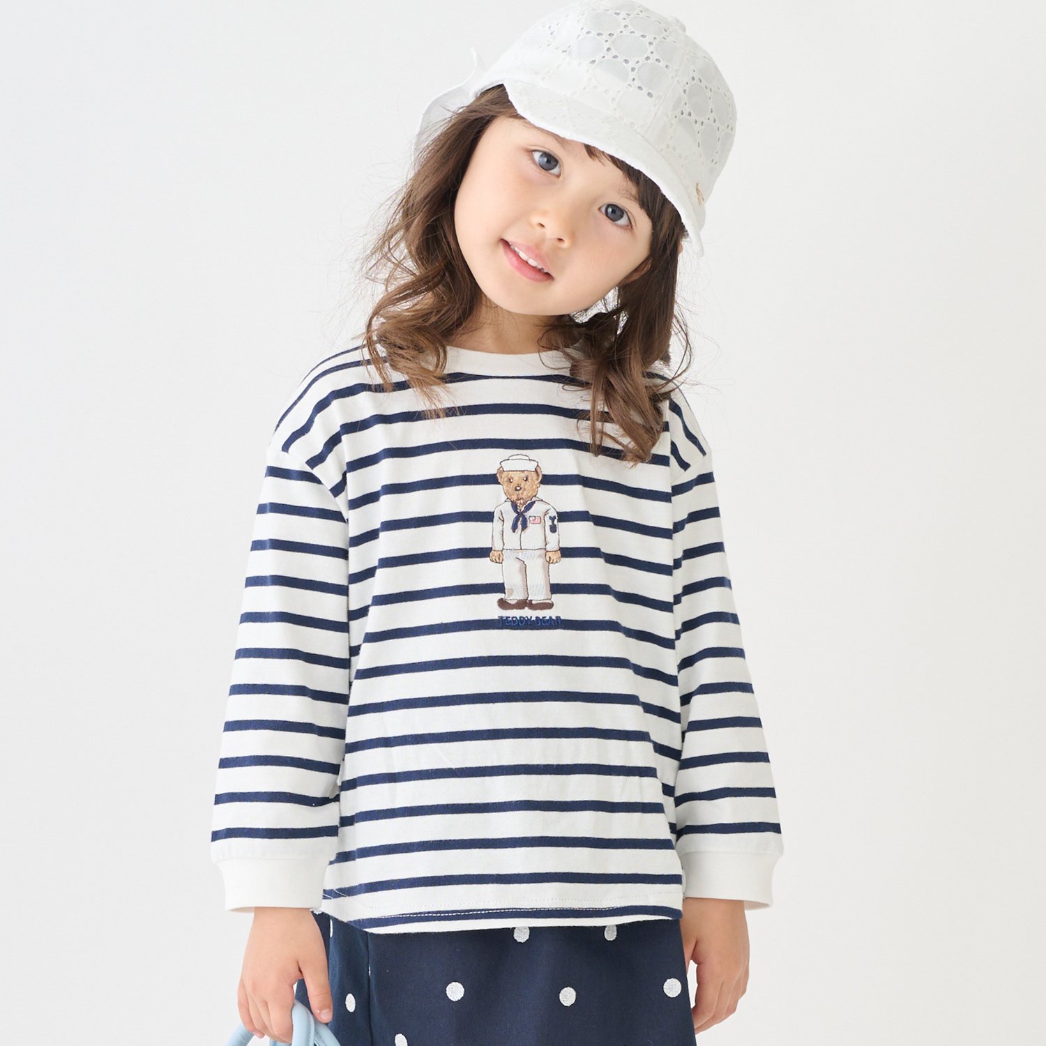 【TeddyBear】刺しゅう長袖Tシャツ