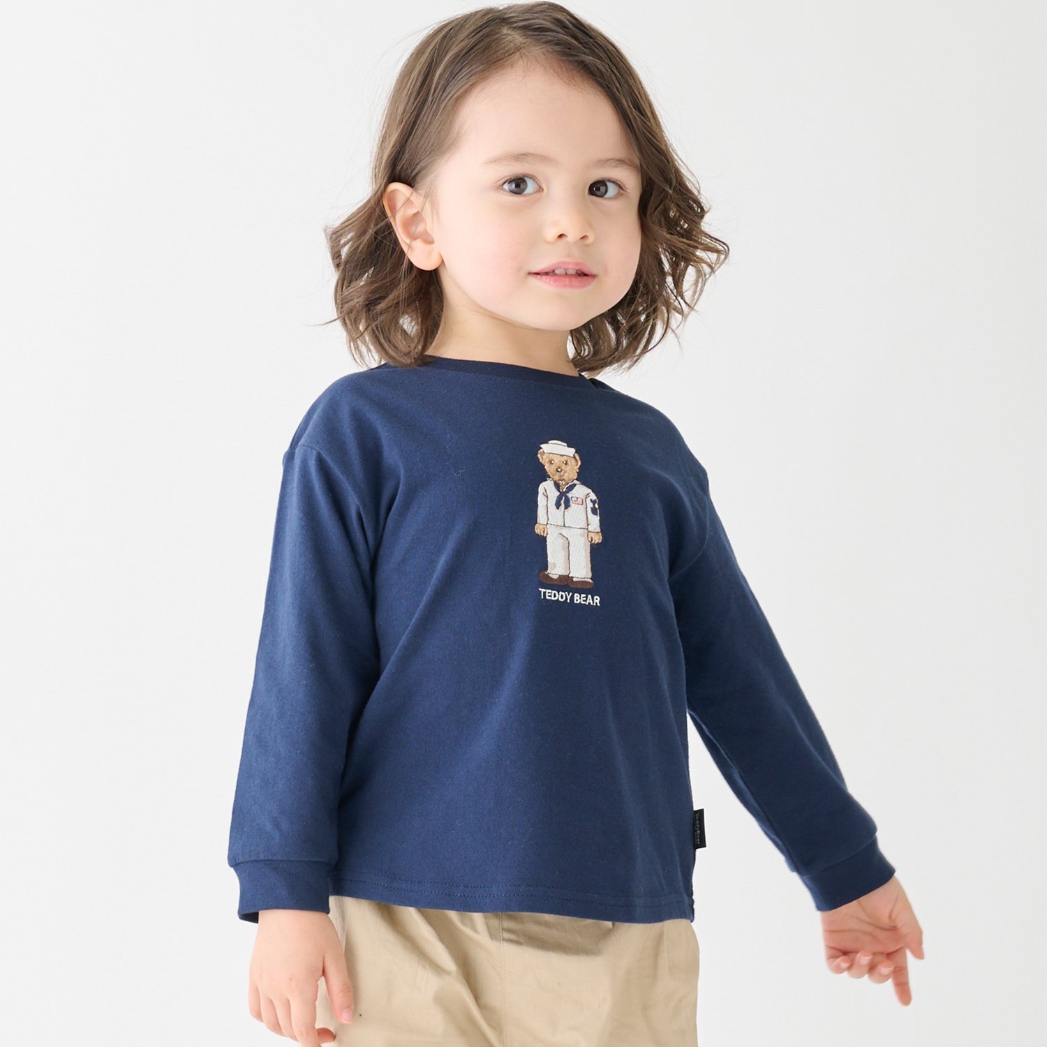 【TeddyBear】刺しゅう長袖Tシャツ