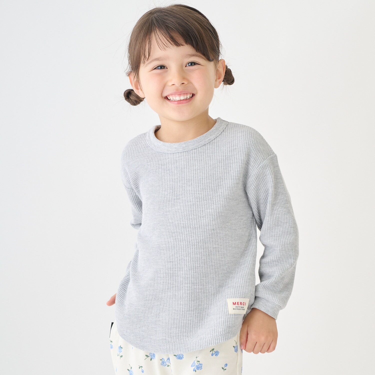 【プティプラ】ワッフル長袖T