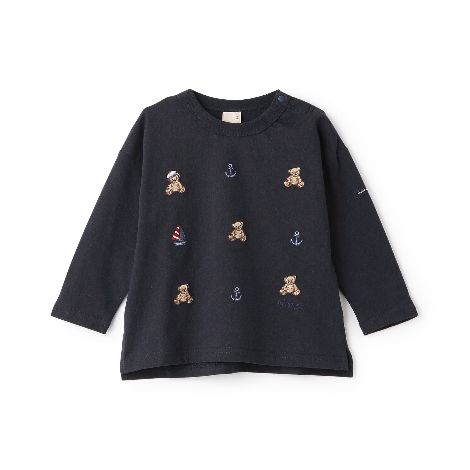 【リンク】くま刺しゅうマリン長袖Tシャツ