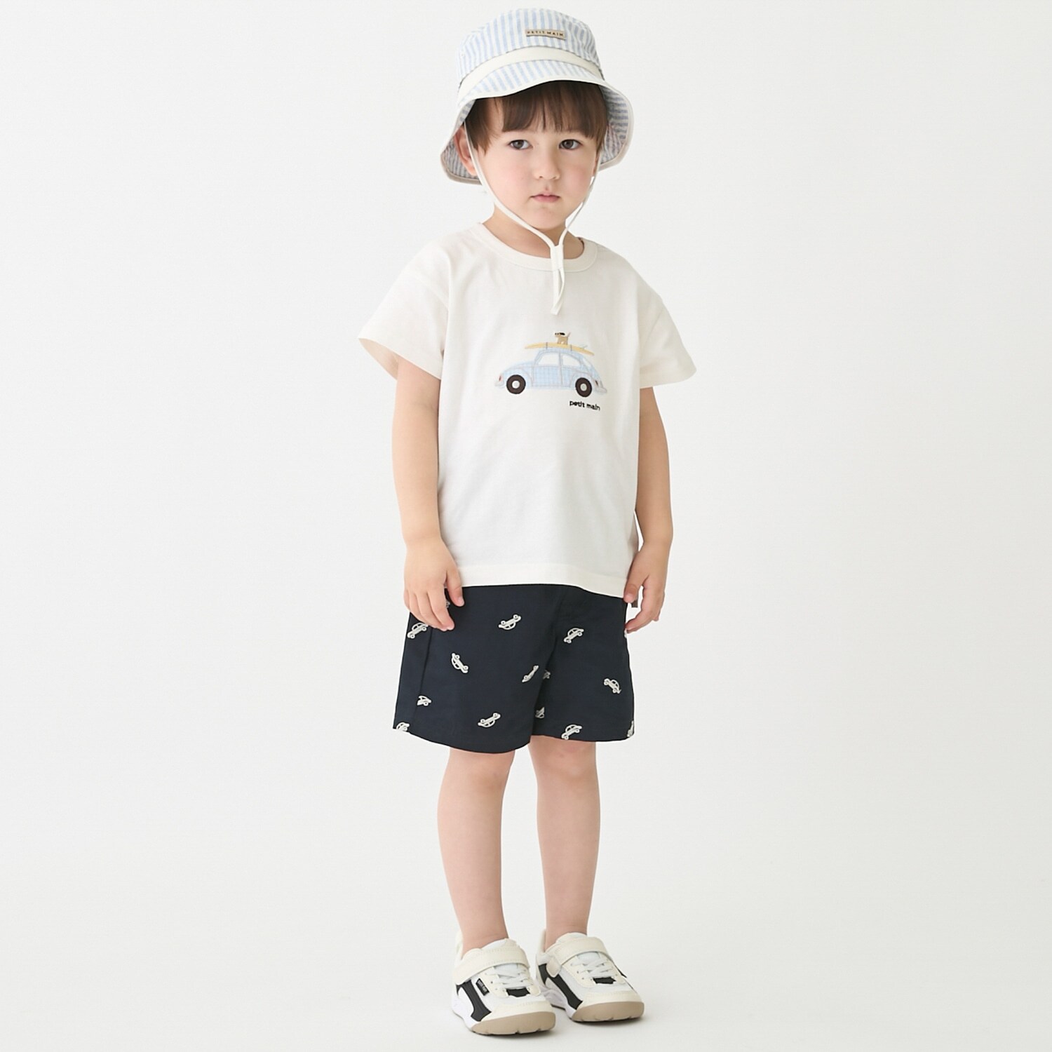 刺しゅう柄ハーフパンツ