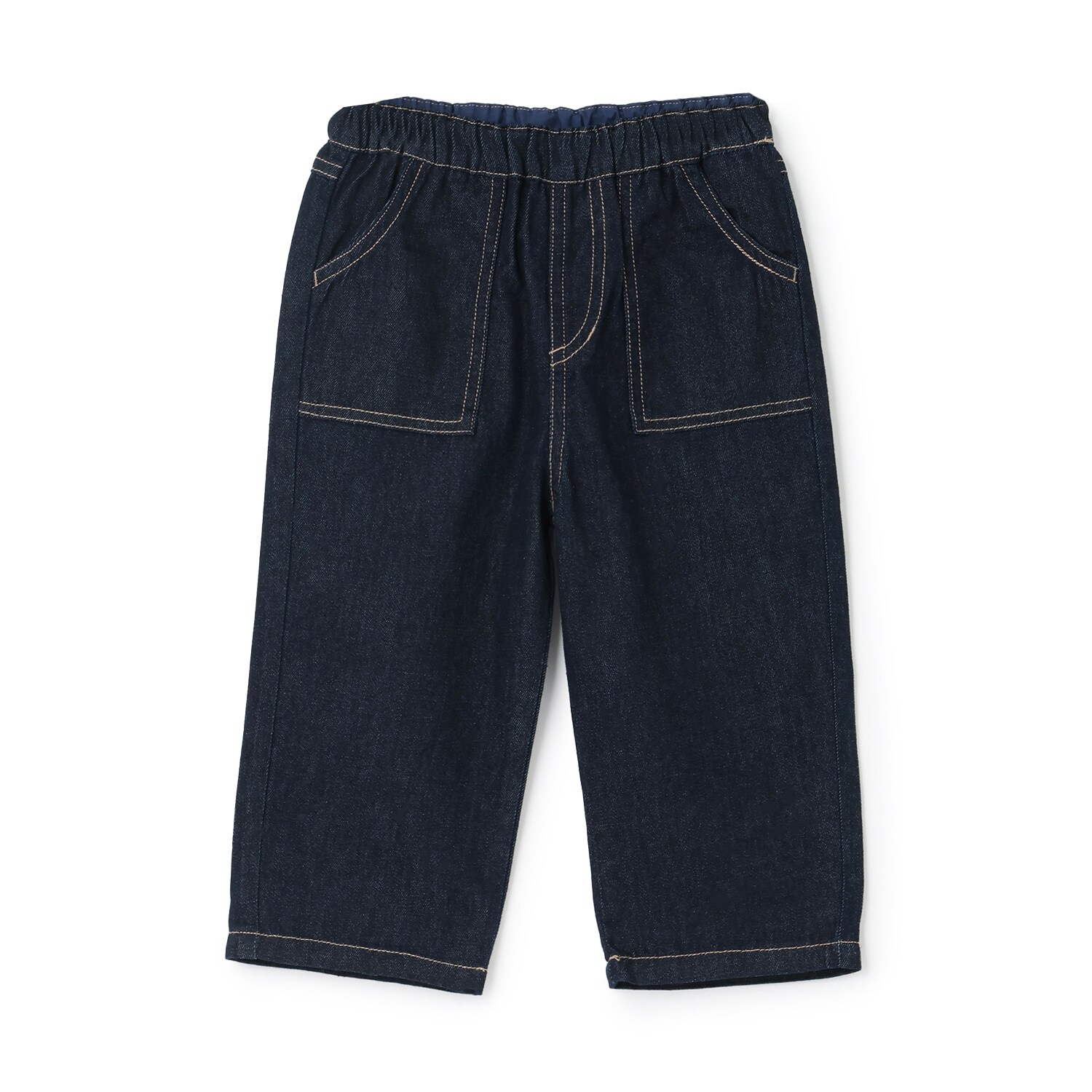 柔らか加工デニムロングパンツ