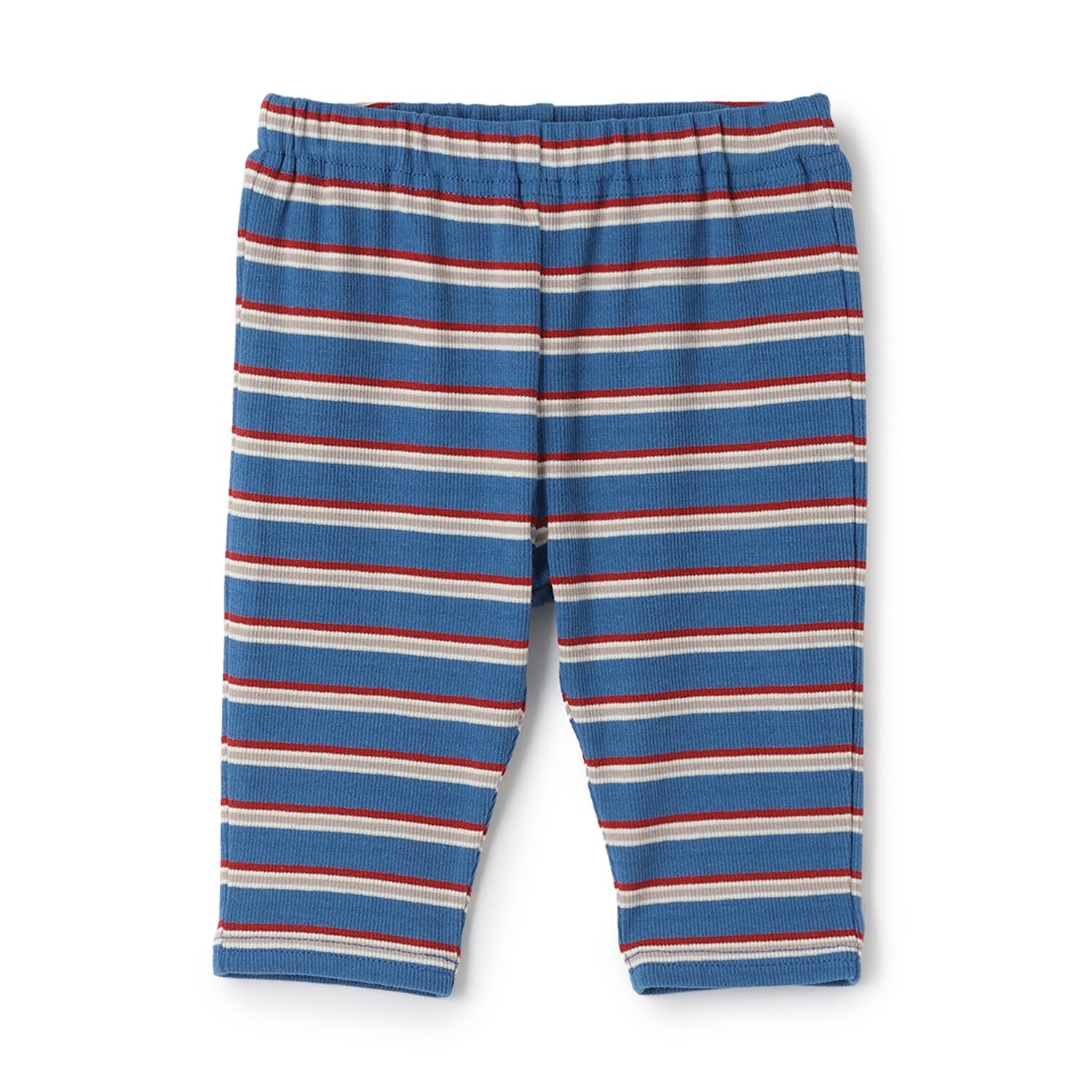 【接触冷感】ボーダーテレコ7分丈レギンス