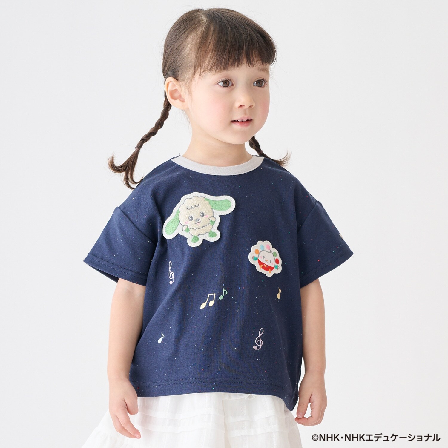 【いないいないばあっ！】音符刺繍半袖Tシャツ