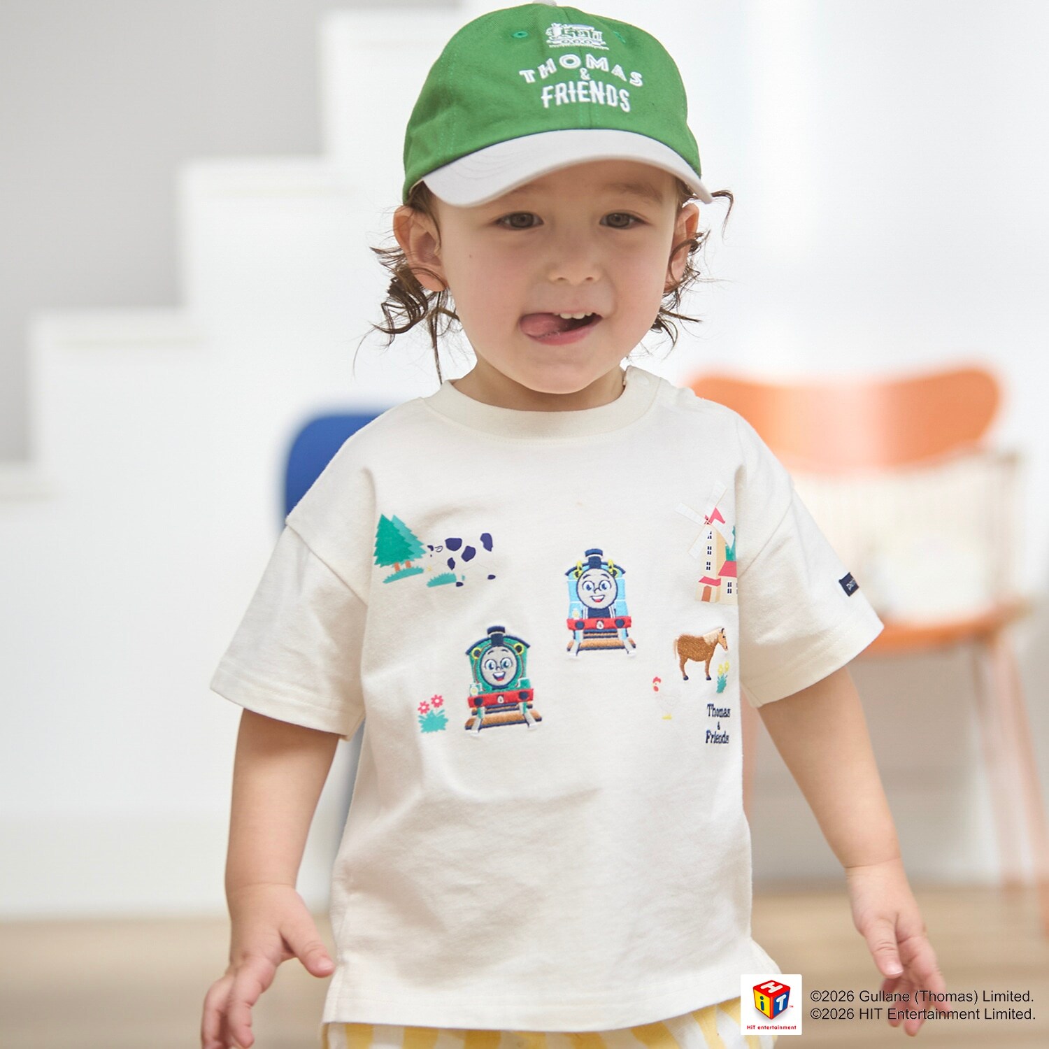 【きかんしゃトーマス】刺しゅう半袖Tシャツ