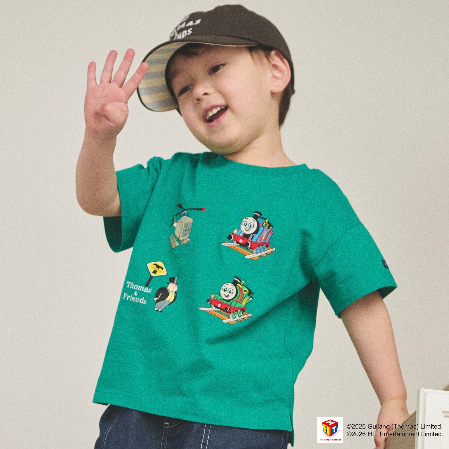 【きかんしゃトーマス】刺しゅう半袖Tシャツ