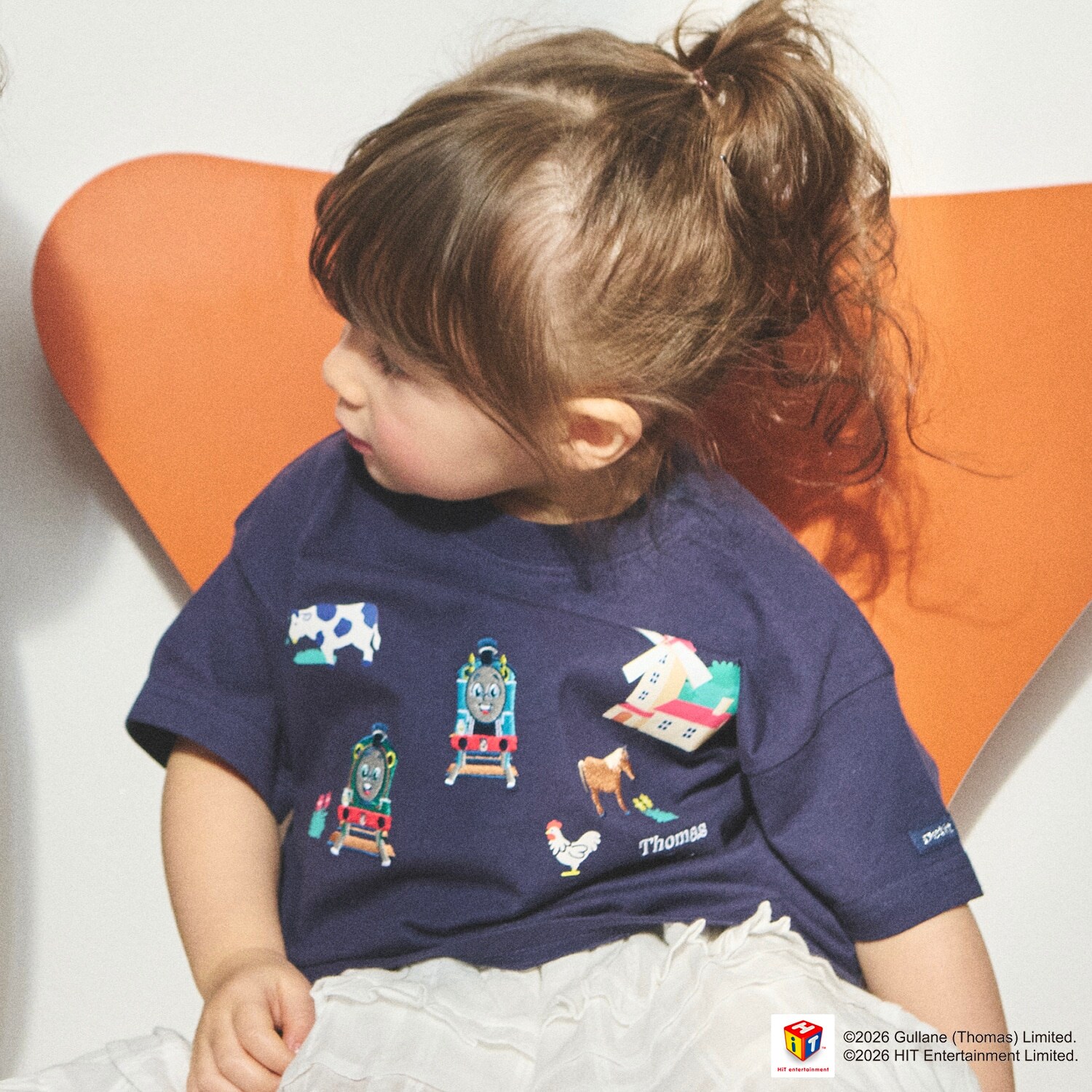 【きかんしゃトーマス】刺しゅう半袖Tシャツ