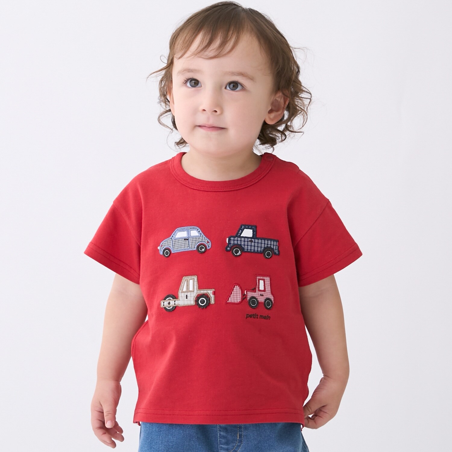 【リンク】ヨット/車アップリケ半袖Tシャツ