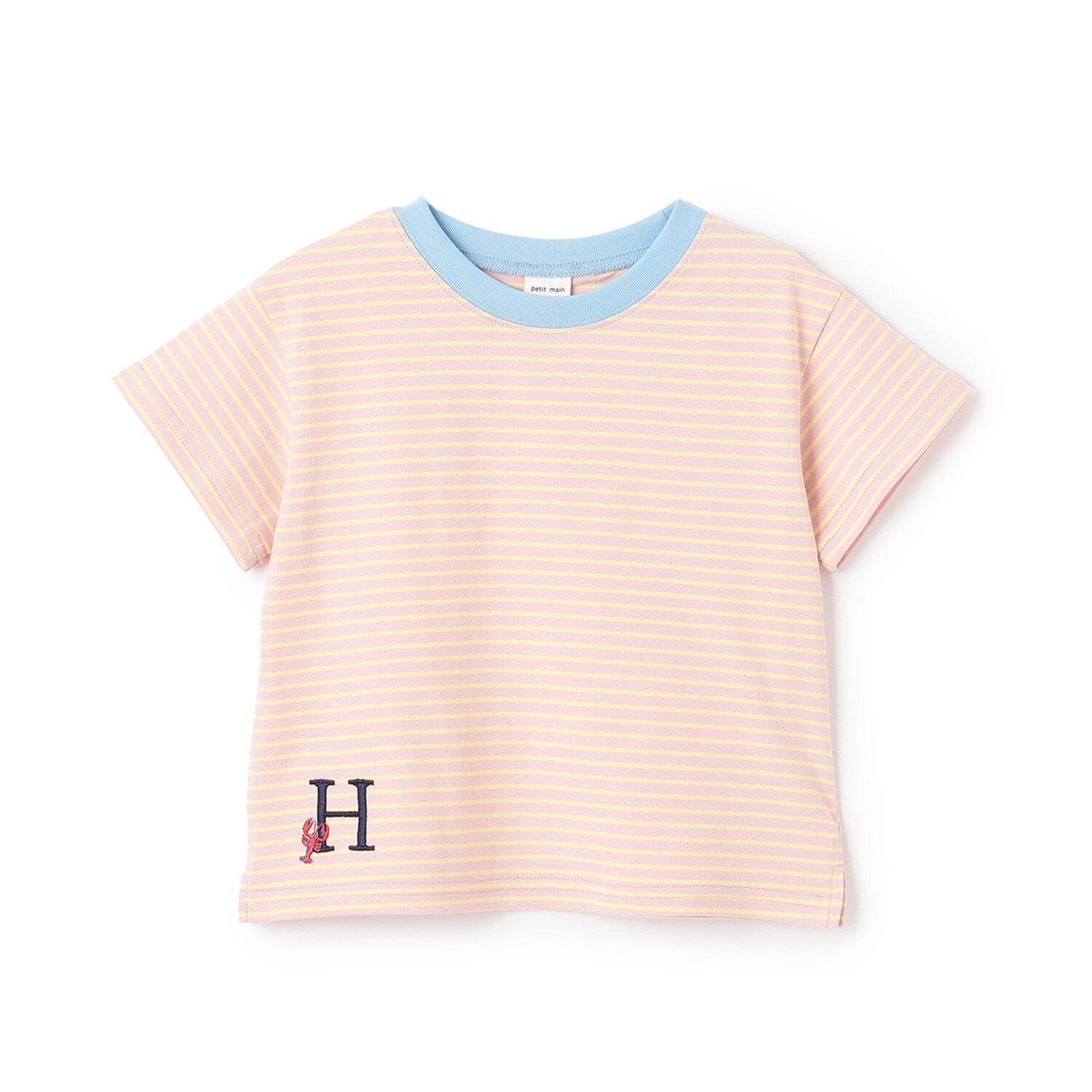 【防汚】カラーボーダー半袖Tシャツ