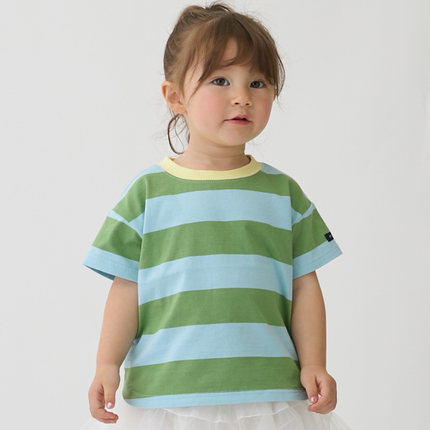 【食品防汚】ボーダー半袖Tシャツ