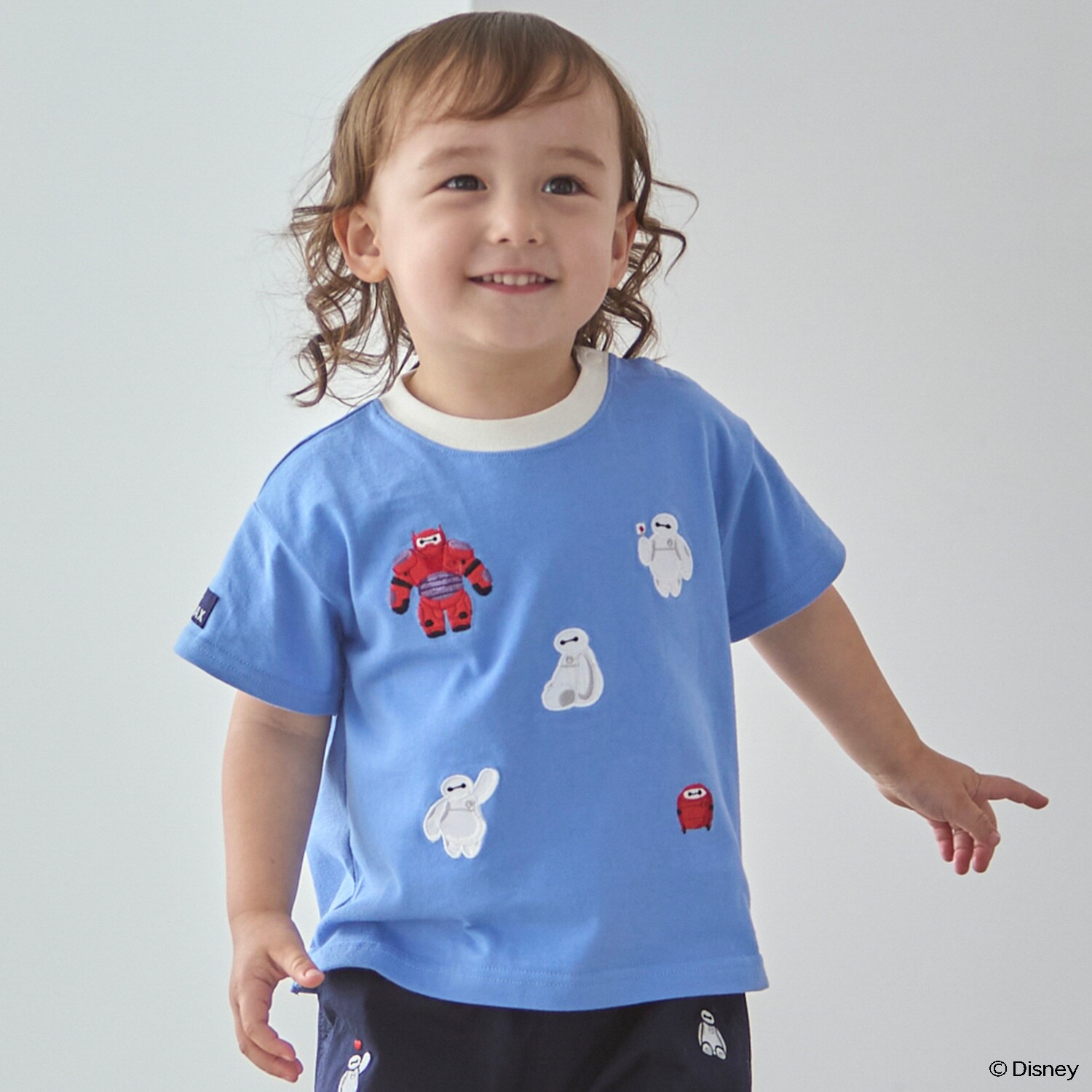 【Disney】【接触冷感】ベイマックス / アップリケTシャツ