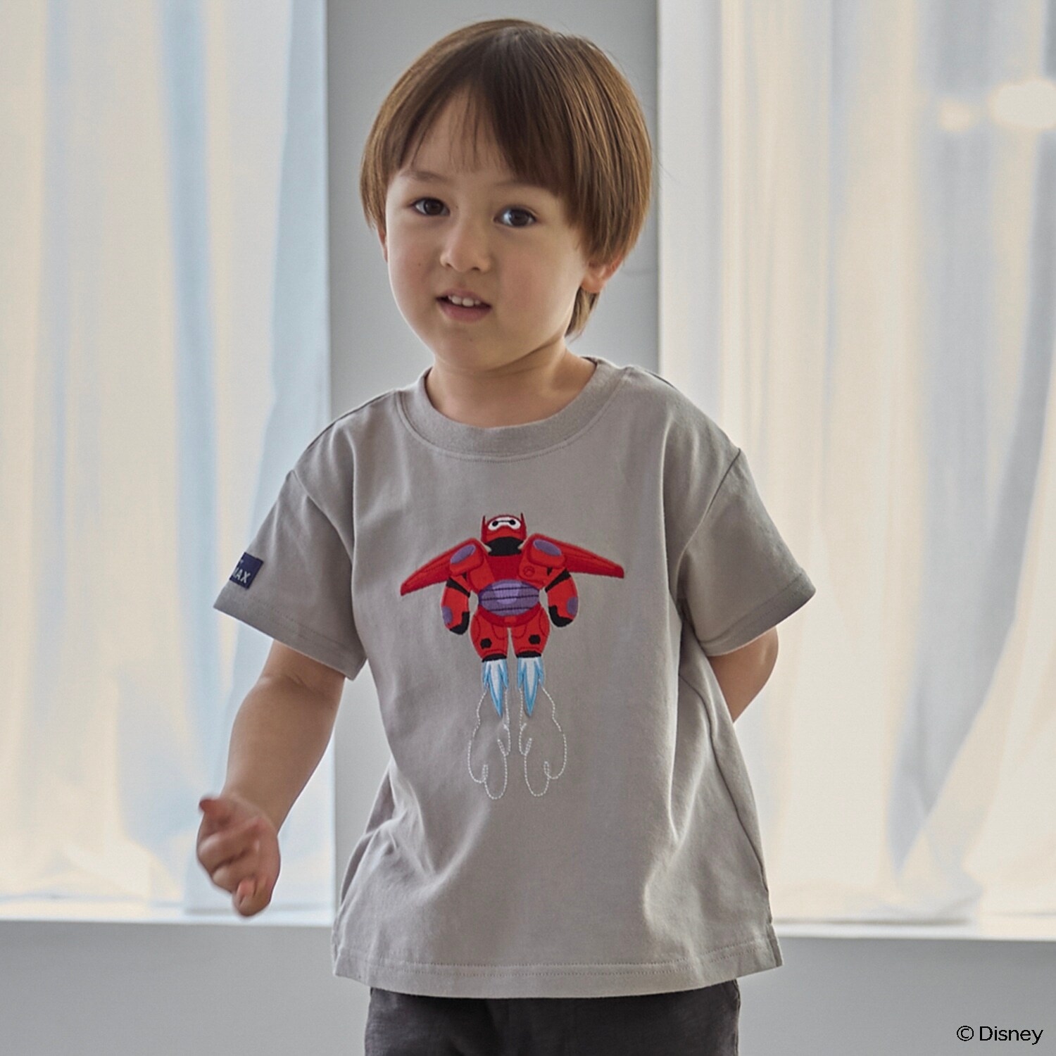 【Disney】【接触冷感】ベイマックス / アップリケTシャツ
