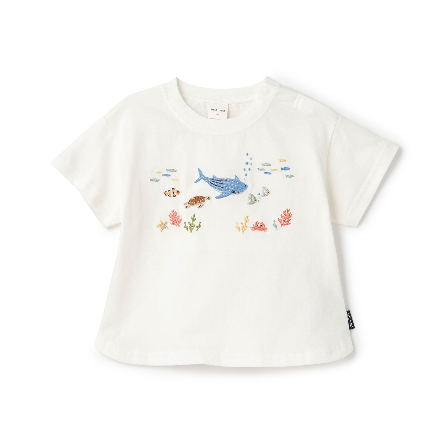 【接触冷感】海の生き物刺しゅうTシャツ