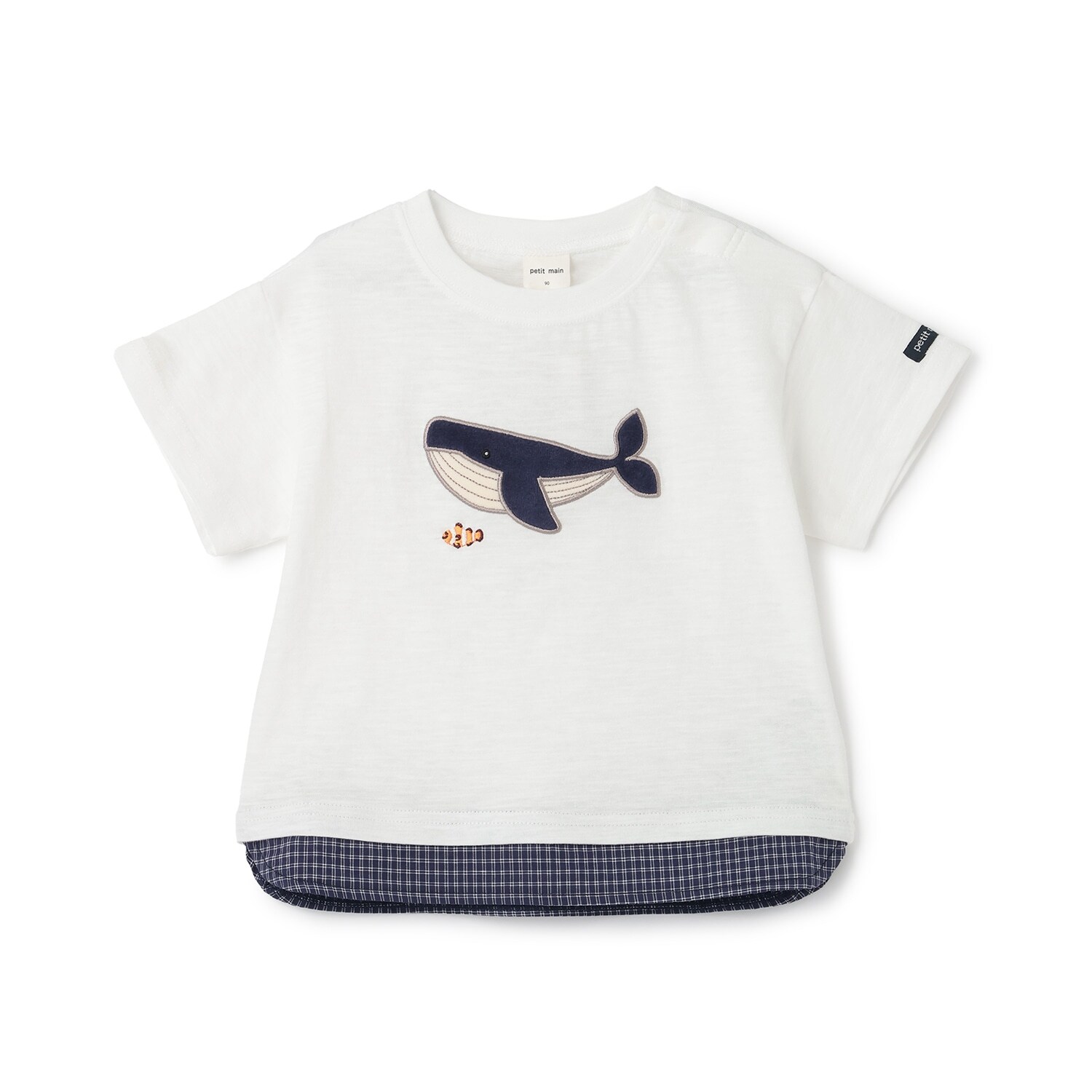 【接触冷感】海の仲間アップリケ半袖Tシャツ