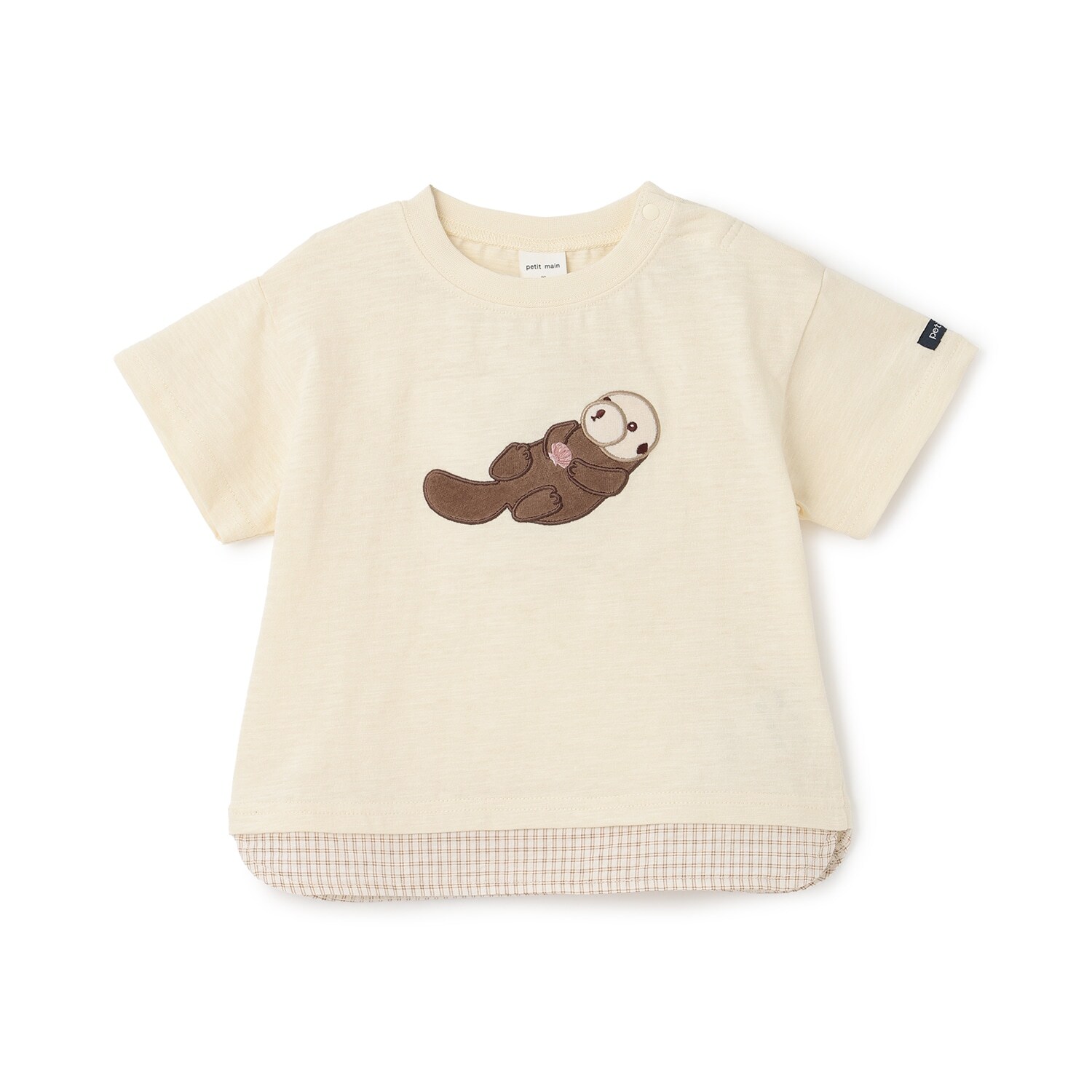 【接触冷感】海の仲間アップリケ半袖Tシャツ