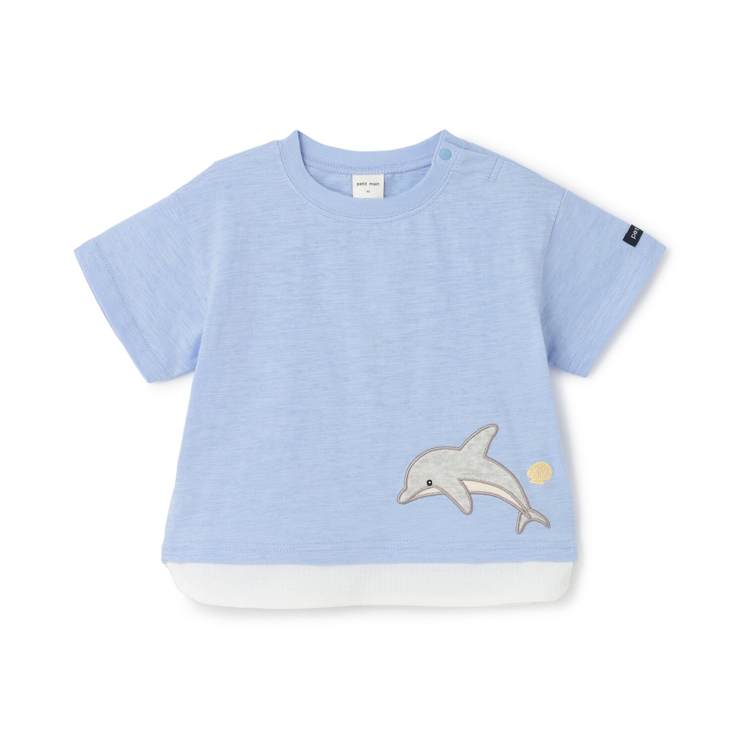【接触冷感】海の仲間アップリケ半袖Tシャツ