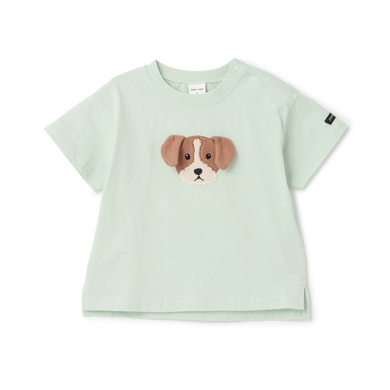 【接触冷感】DOGアップリケ半袖Tシャツ