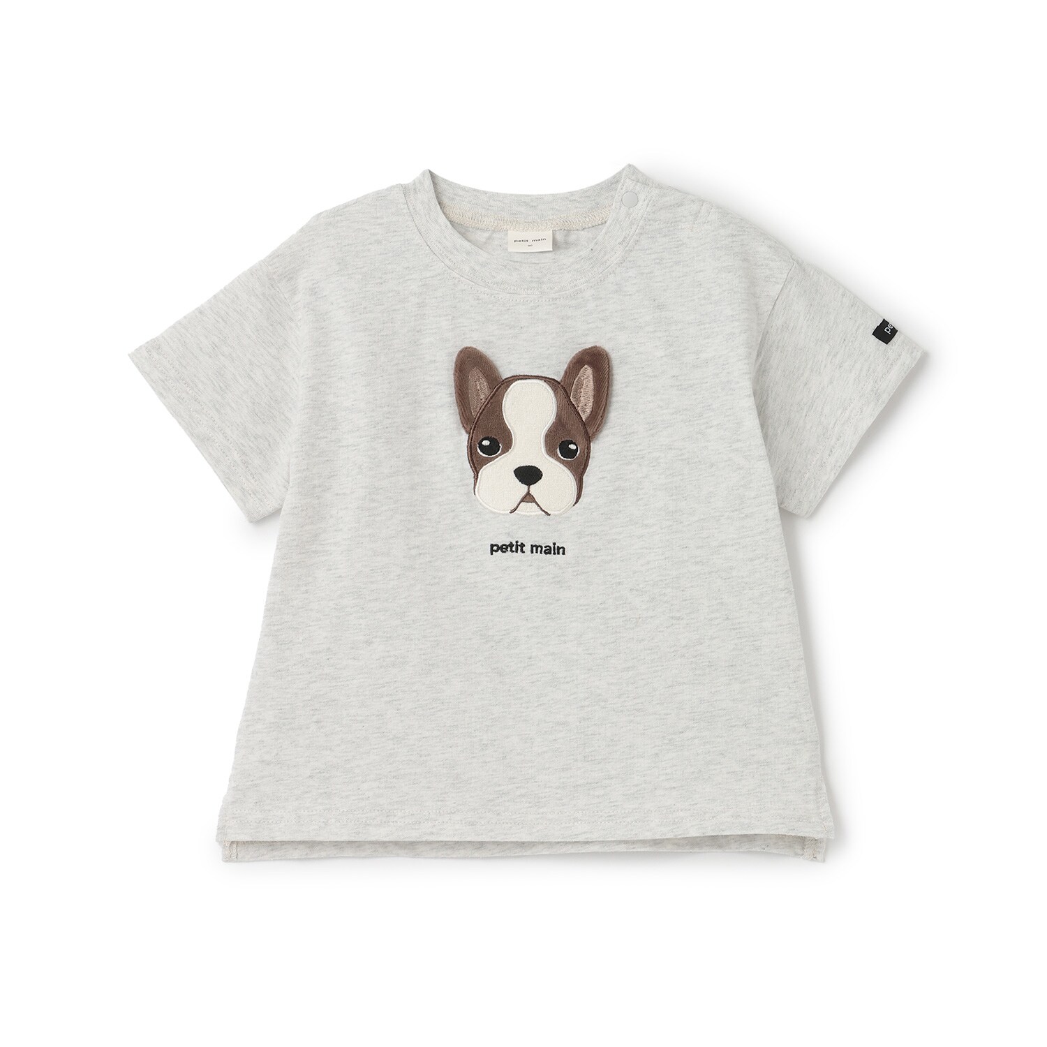 【接触冷感】DOGアップリケ半袖Tシャツ