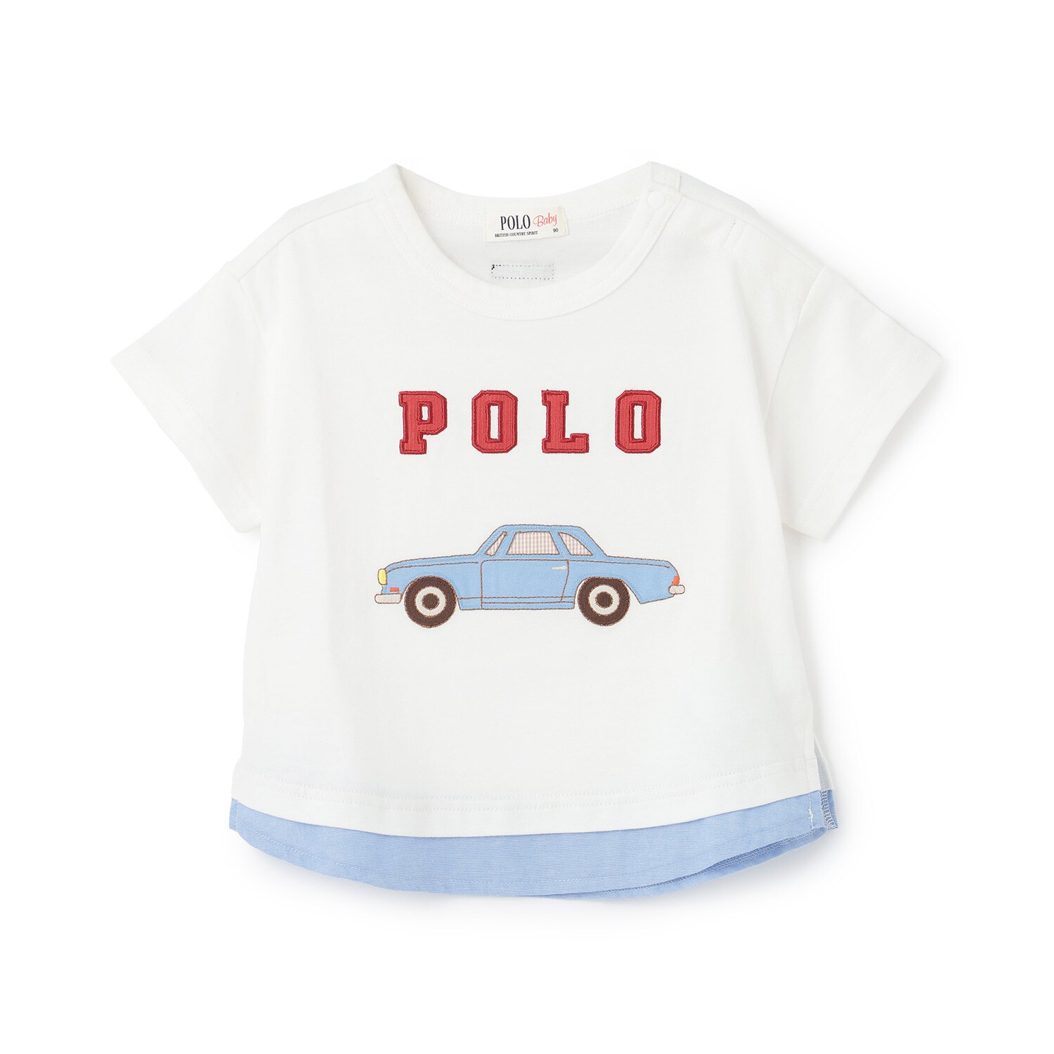 【POLO BCS】アップリケ半袖Tシャツ