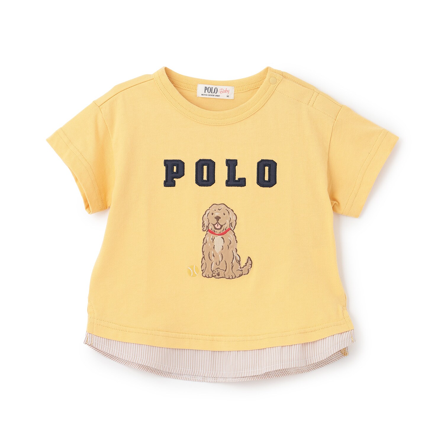 【POLO BCS】アップリケ半袖Tシャツ