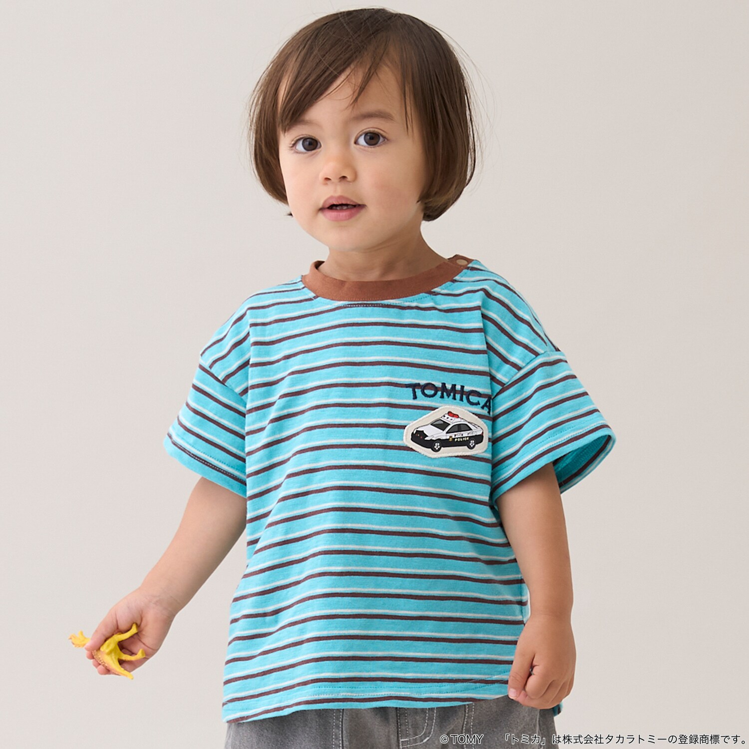 【TOMICA/接触冷感】マルチボーダー半袖Tシャツ