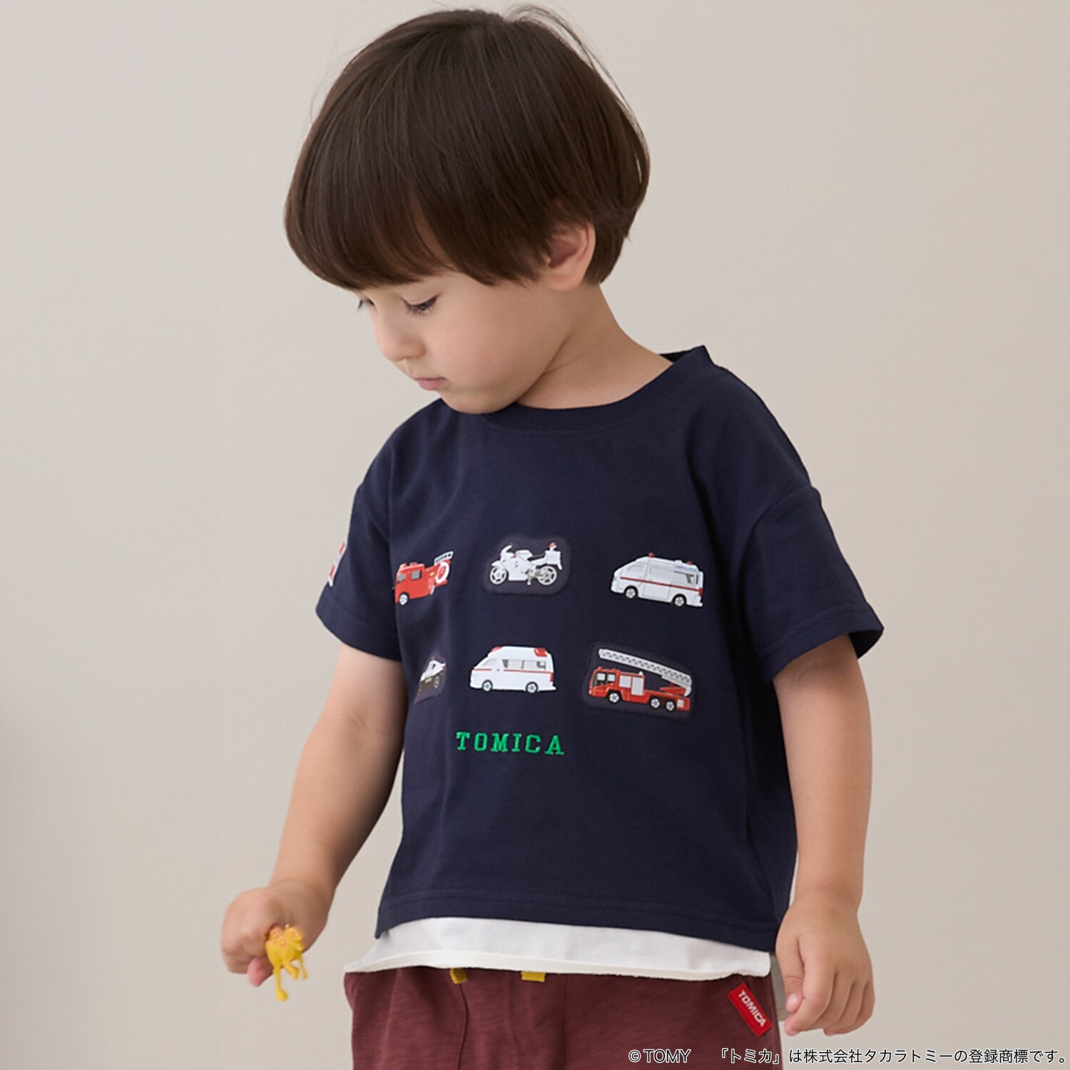 【TOMICA】裾重ね着半袖Tシャツ