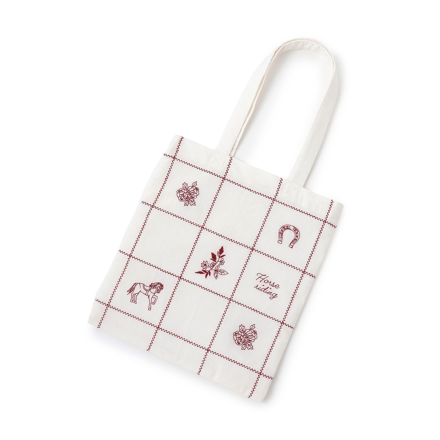 【親子リンク】インド綿刺しゅうトートバッグ