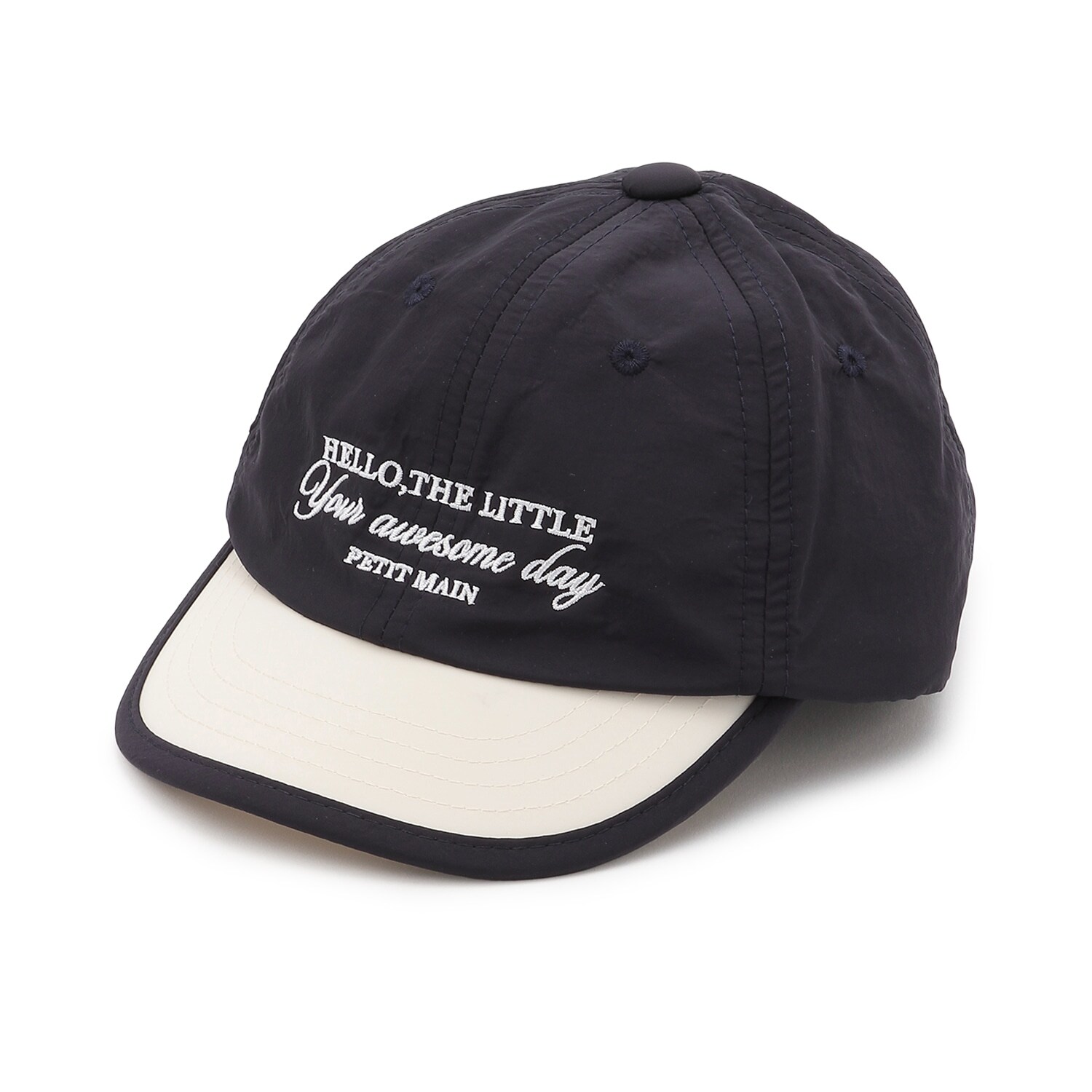 【UV】バイカラー刺しゅうキャップ