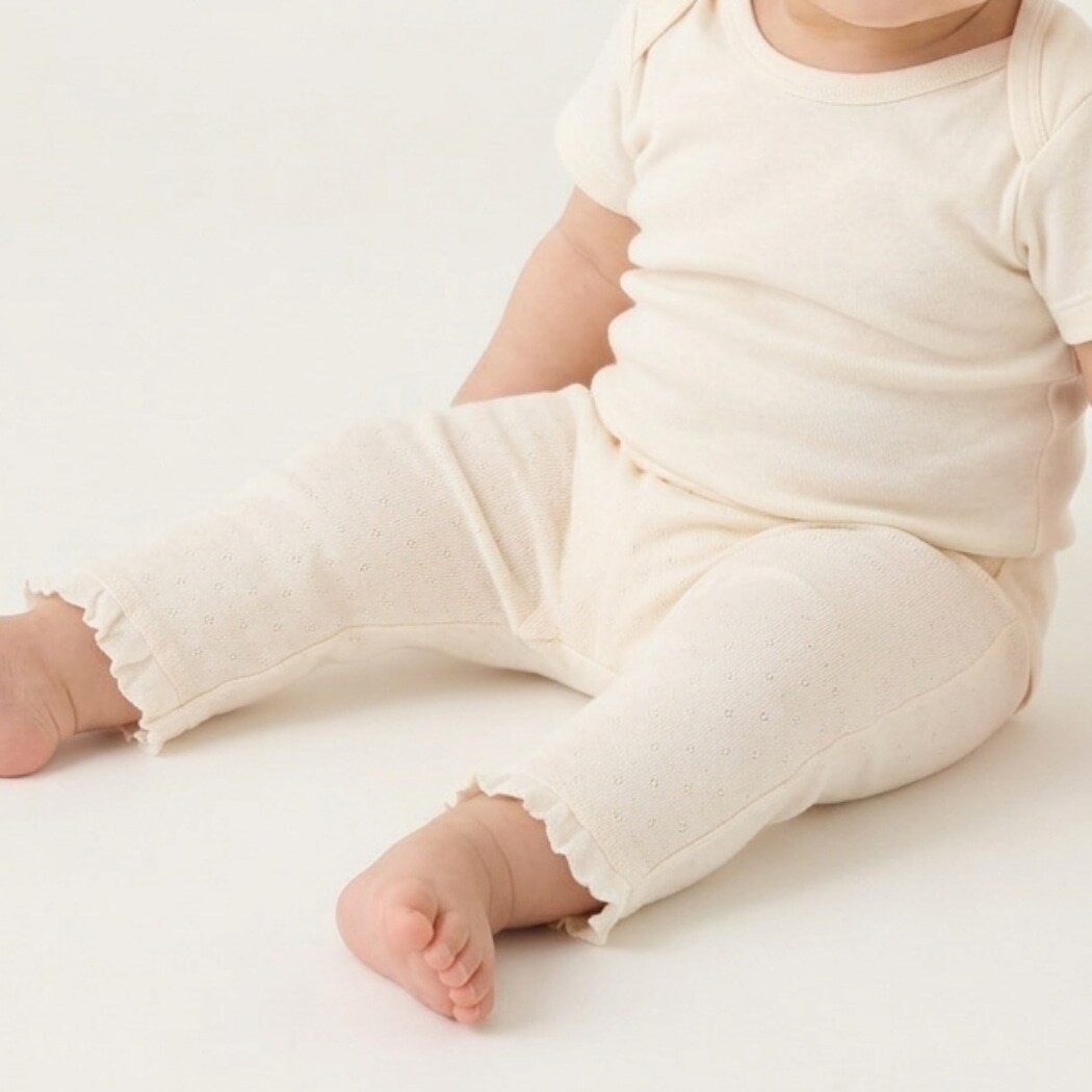 【プティプラ/ベビーサイズ】裾フリル7分丈レギンス