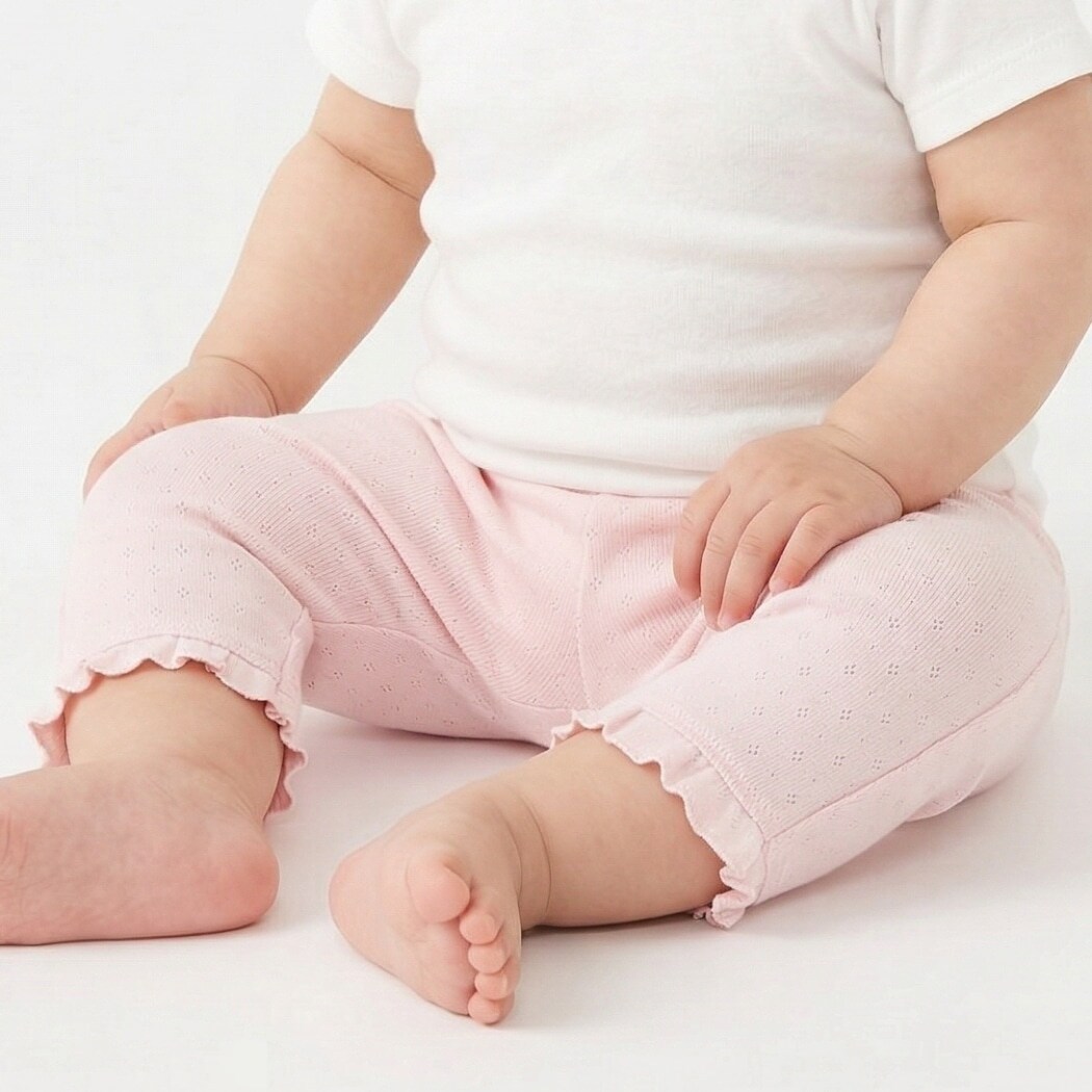 【プティプラ/ベビーサイズ】裾フリル7分丈レギンス