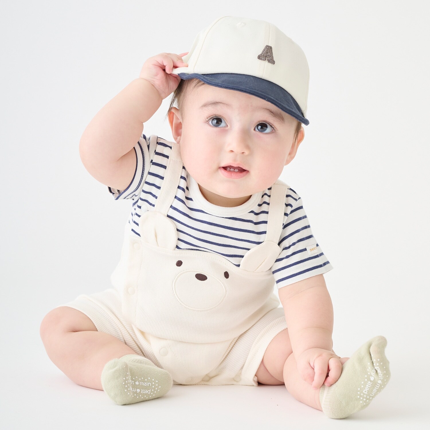 くま耳サロペットカバーオール