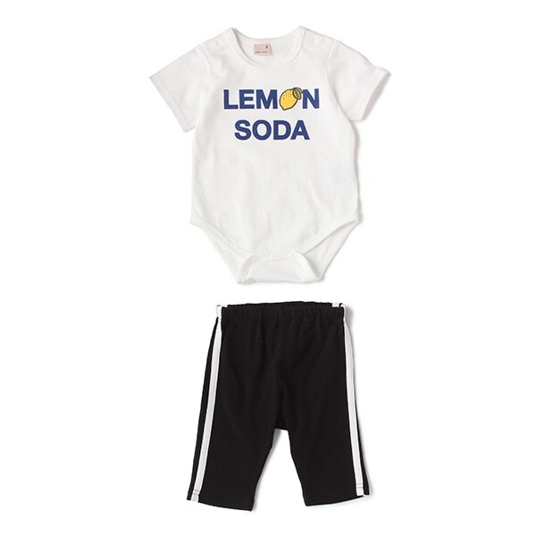 レモンプリントロンパース×ラインレギパンセット