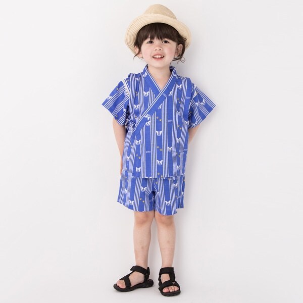 ブルストライプ甚平